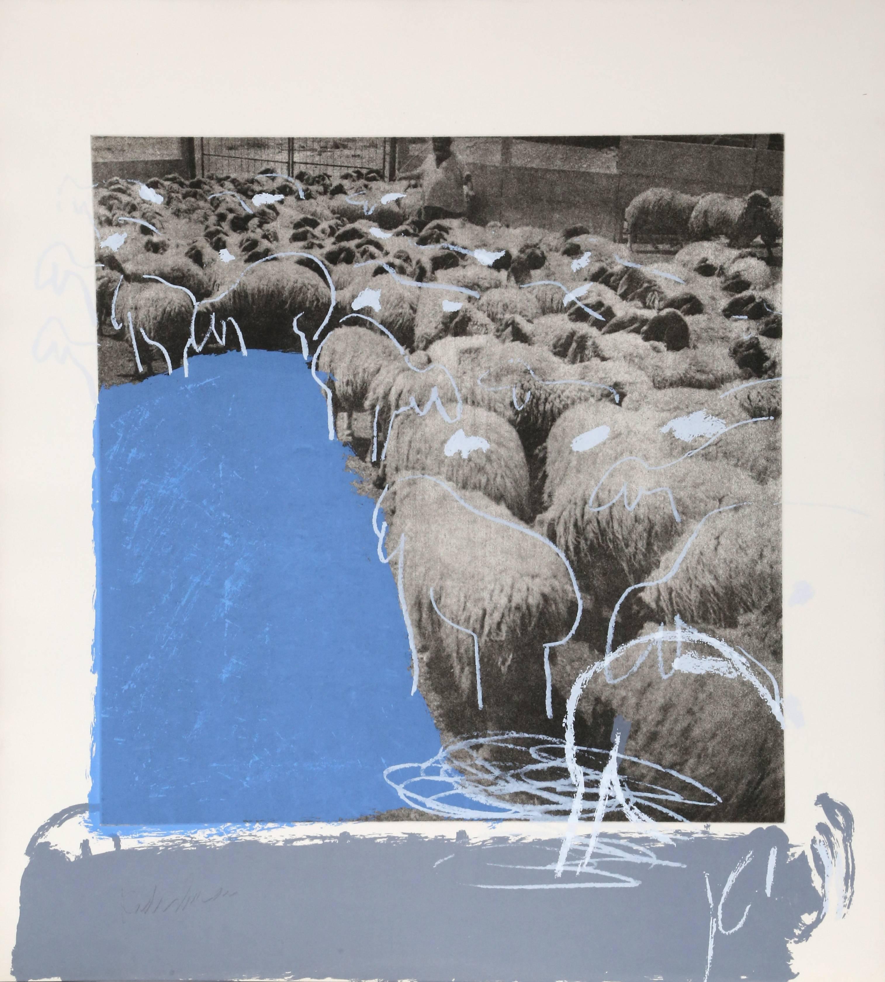 Menashe Kadishman Animal Print - Sheep 8