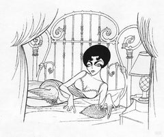 "Elizabeth Taylor - Cat on a Hot Tin Roof" by Al Hirschfeld