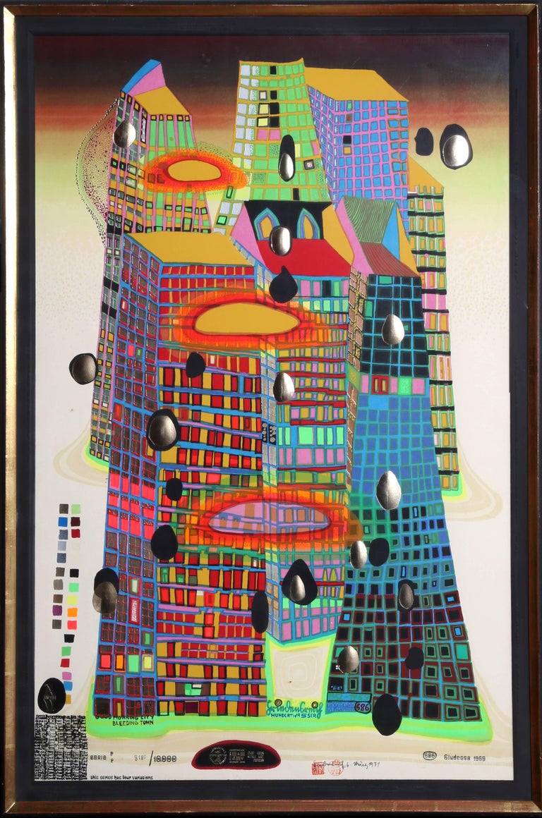 Friedensreich Hundertwasser Good Morning City/Bleeding Town, Embossed
