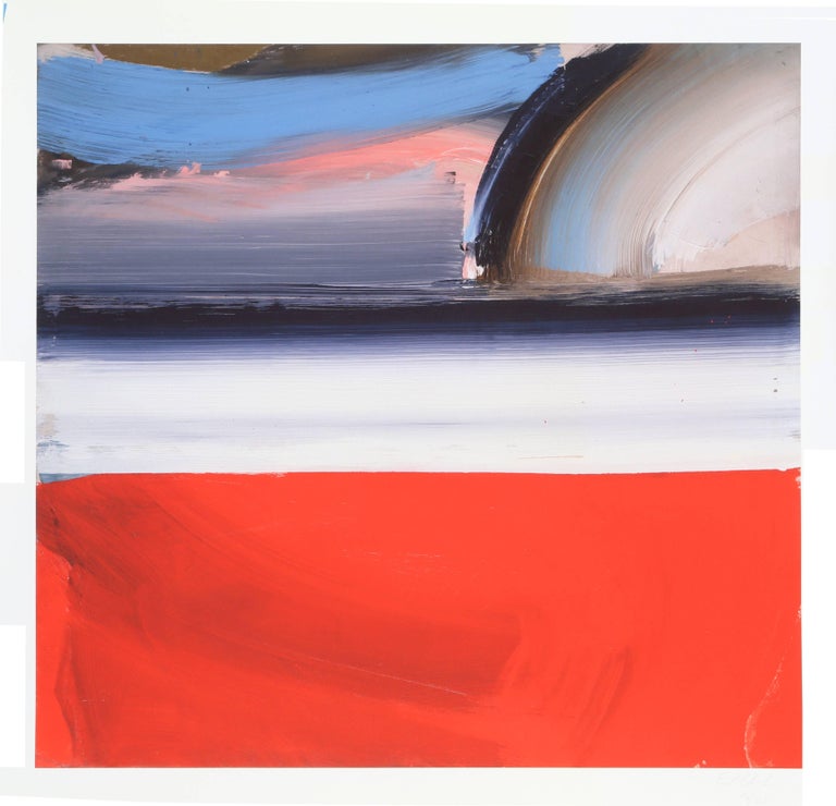 Ed Clark Large Colorful Abstract Lithograph by Ed Clark