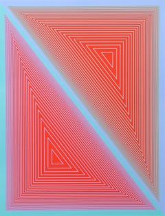 Inward Eye #3, OP Art Silkscreen by Anuszkiewicz