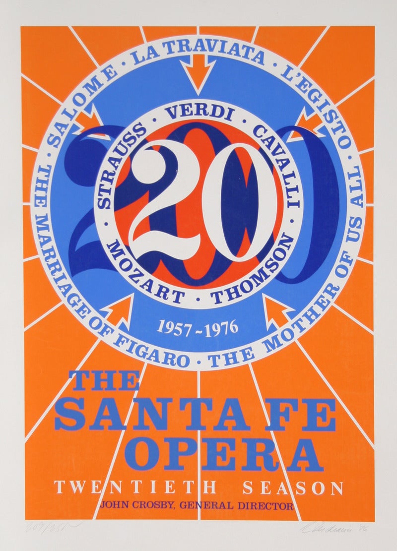 The Santa Fe Opera, Serigraph by Robert Indiana