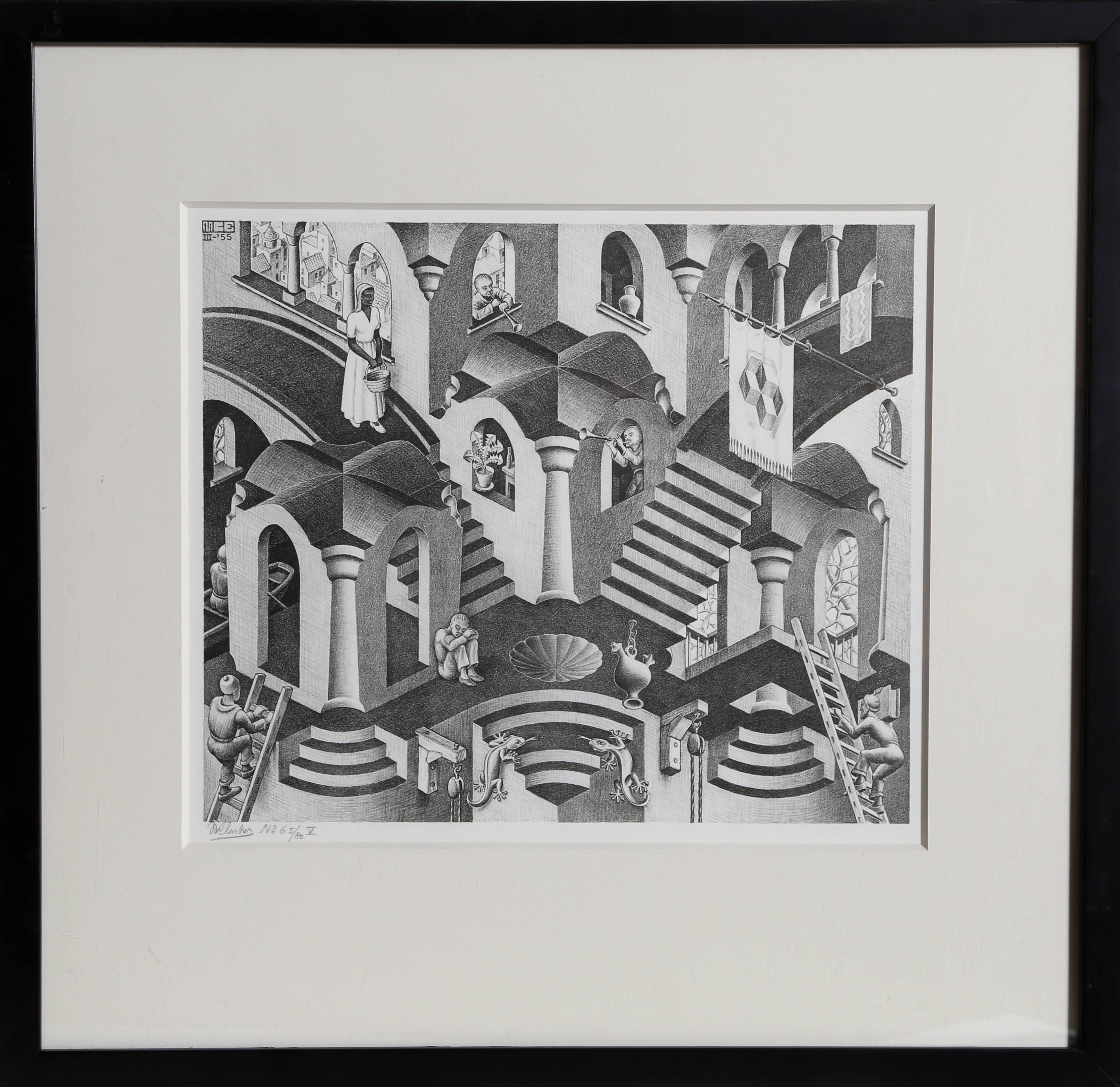 M.C. Escher Interior Print - Convex and Concave