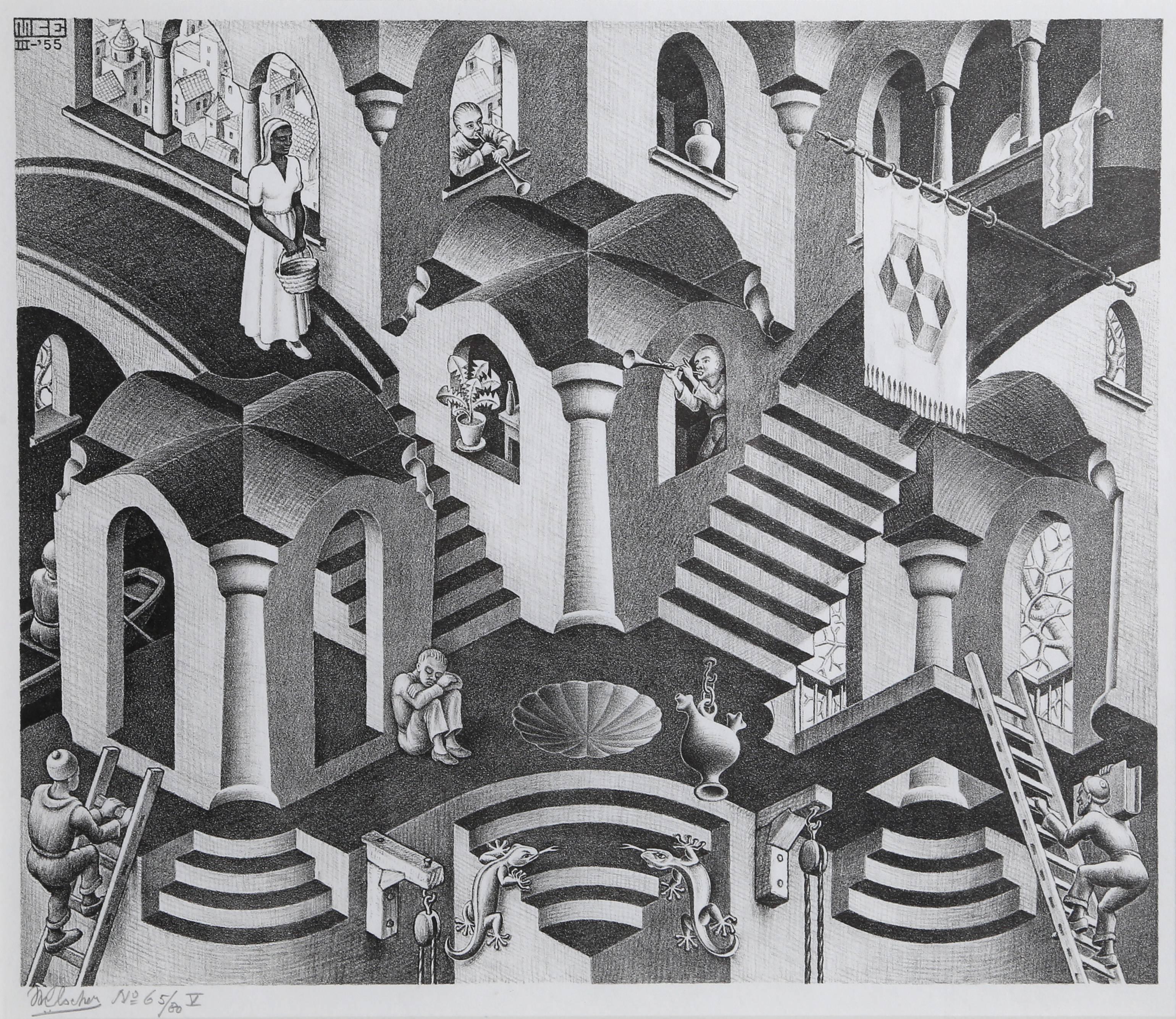 Convex and Concave - Print by M.C. Escher