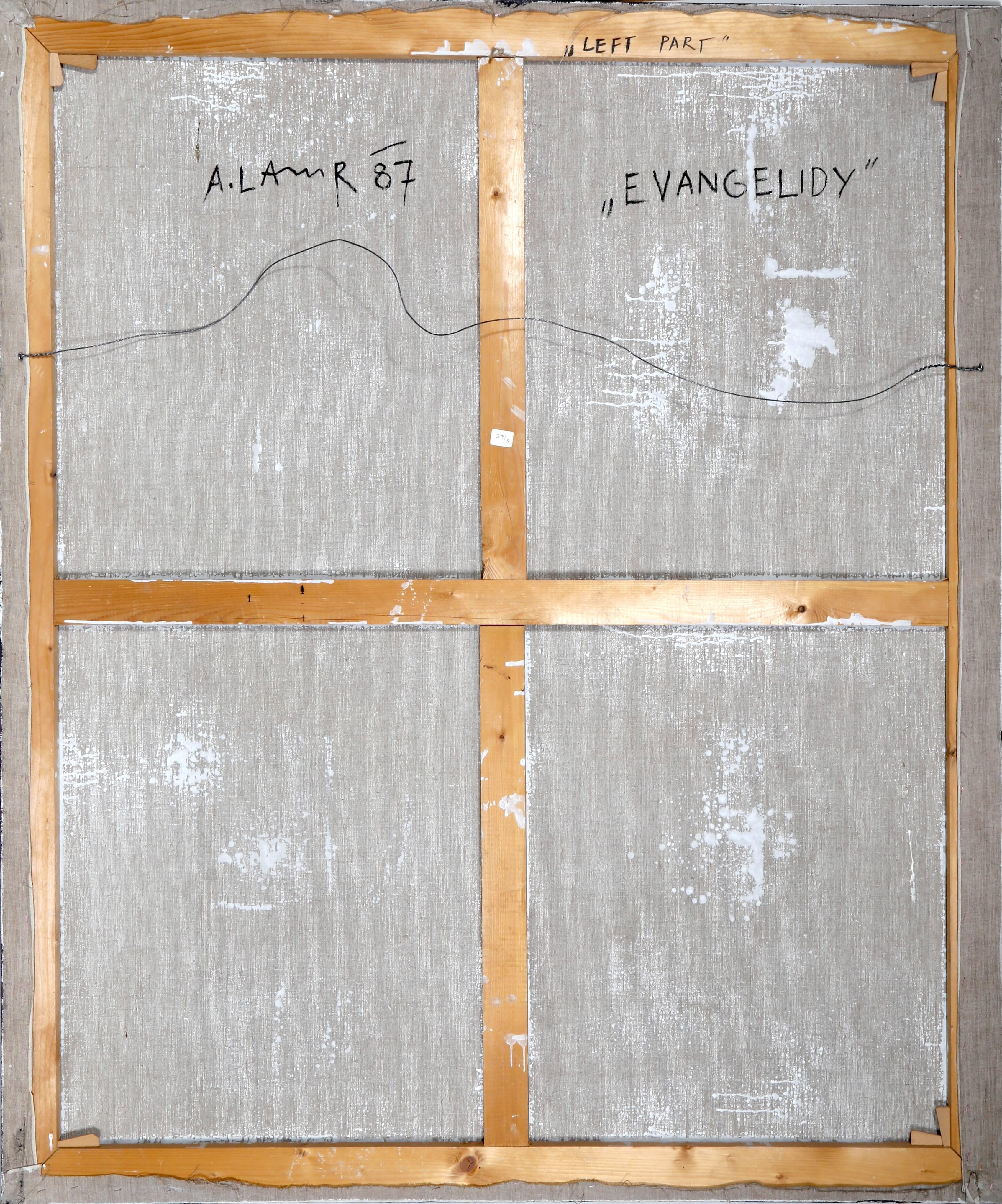 Evangelidy, Triptych of Three Large Paintings by Ales Lamr 6