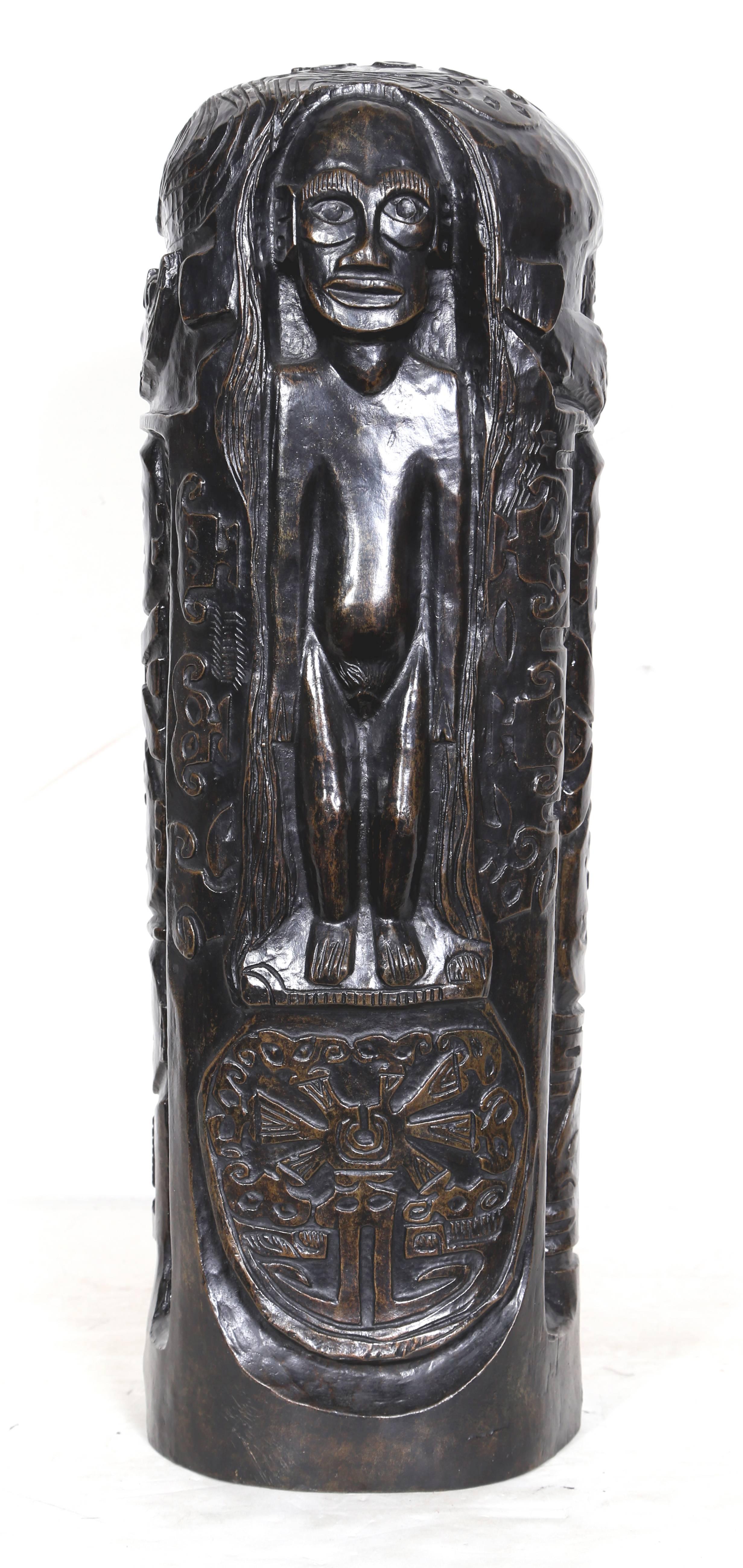 Paul Gauguin Figurative Sculpture - Cylindre au Christ aÌ l'Idole 