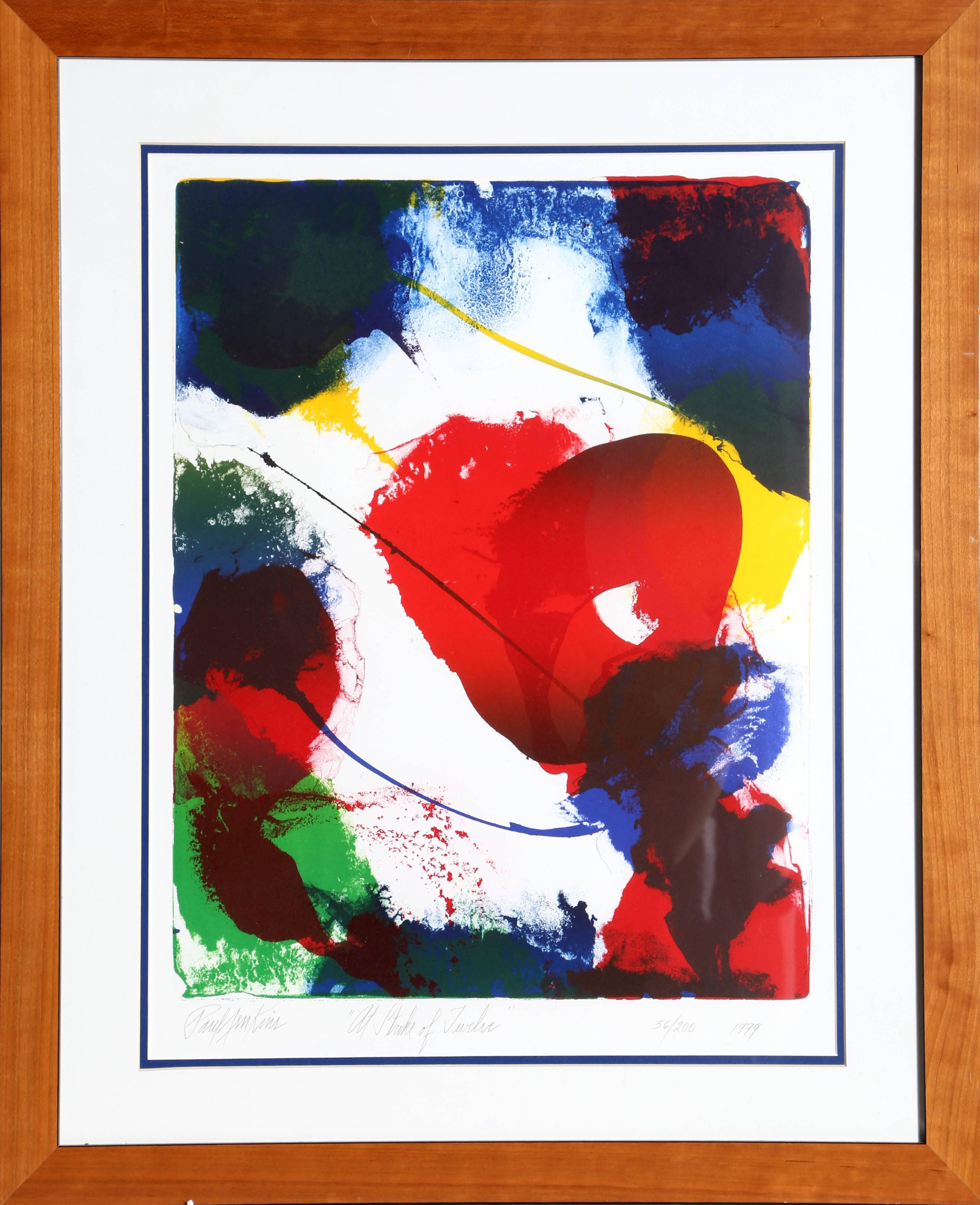 Paul Jenkins Abstract Print - At the Stroke of Twelve