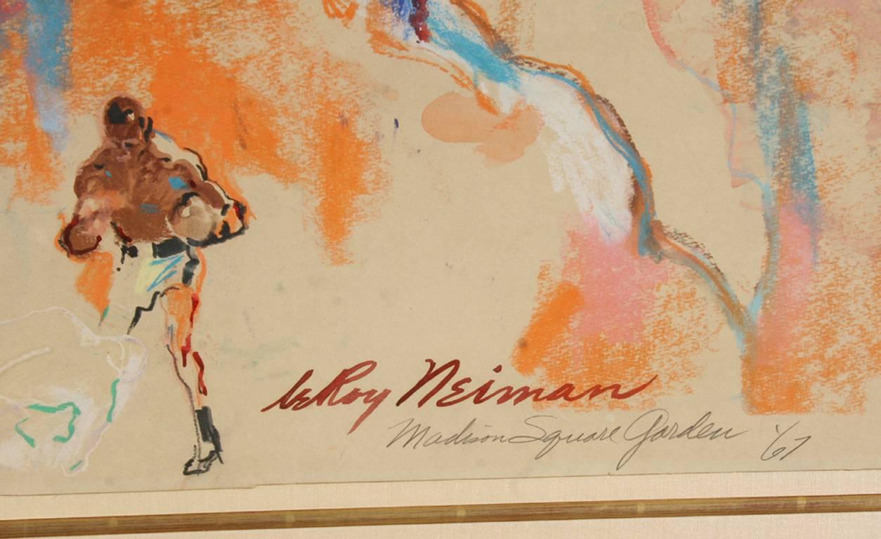 Dick Tiger, peinture de boxe de Leroy Neiman 1967 en vente 1