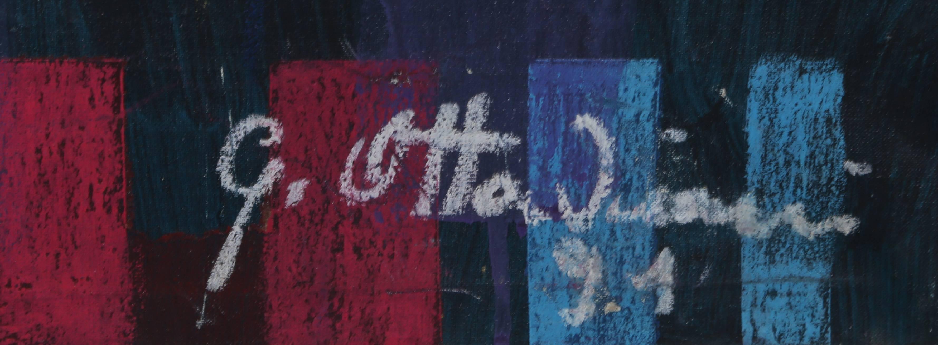Hora del cóctel, pintura acrílica Art Decó sobre lienzo de Giuliano Ottaviani en venta 1