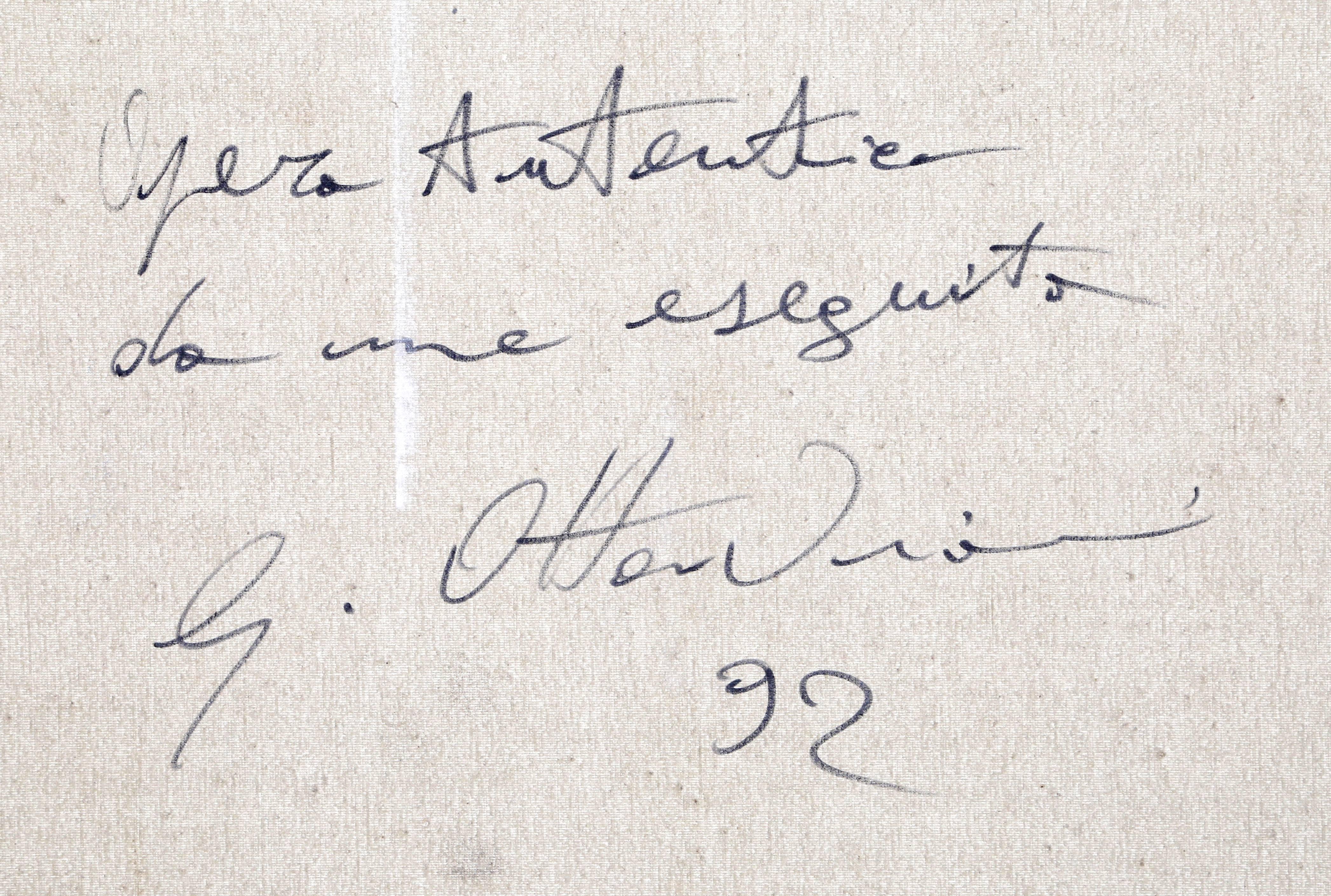 Hora del cóctel, pintura acrílica Art Decó sobre lienzo de Giuliano Ottaviani en venta 2
