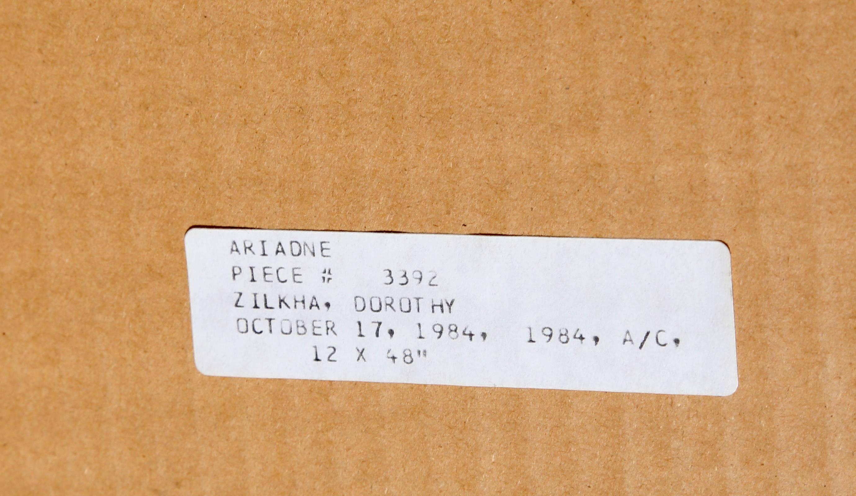 Abstraktes Acrylgemälde auf Karton von Dorothy Zilka, Ariadne im Angebot 2