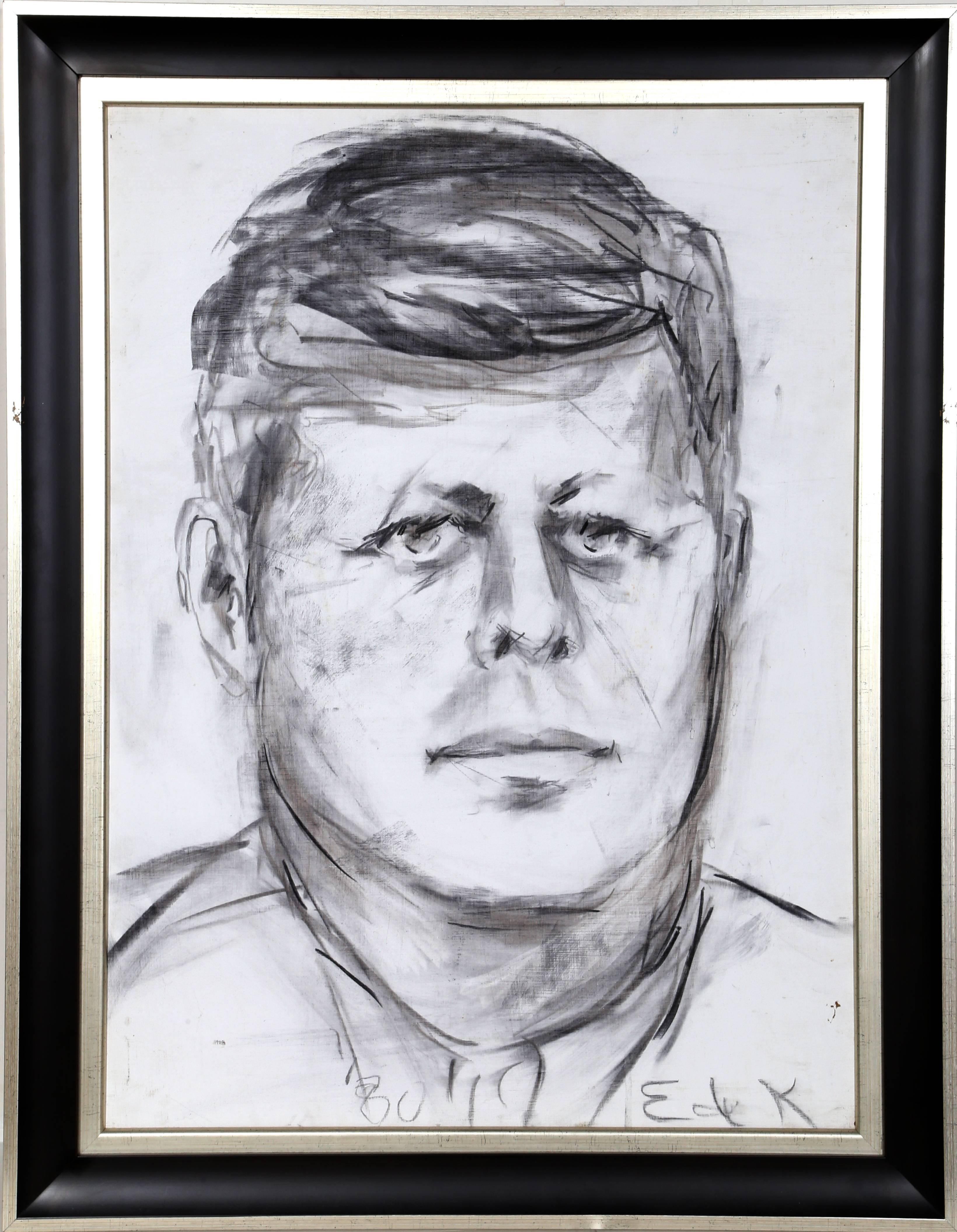 Portrait Painting di Elaine de Kooning - John F. Johns #11