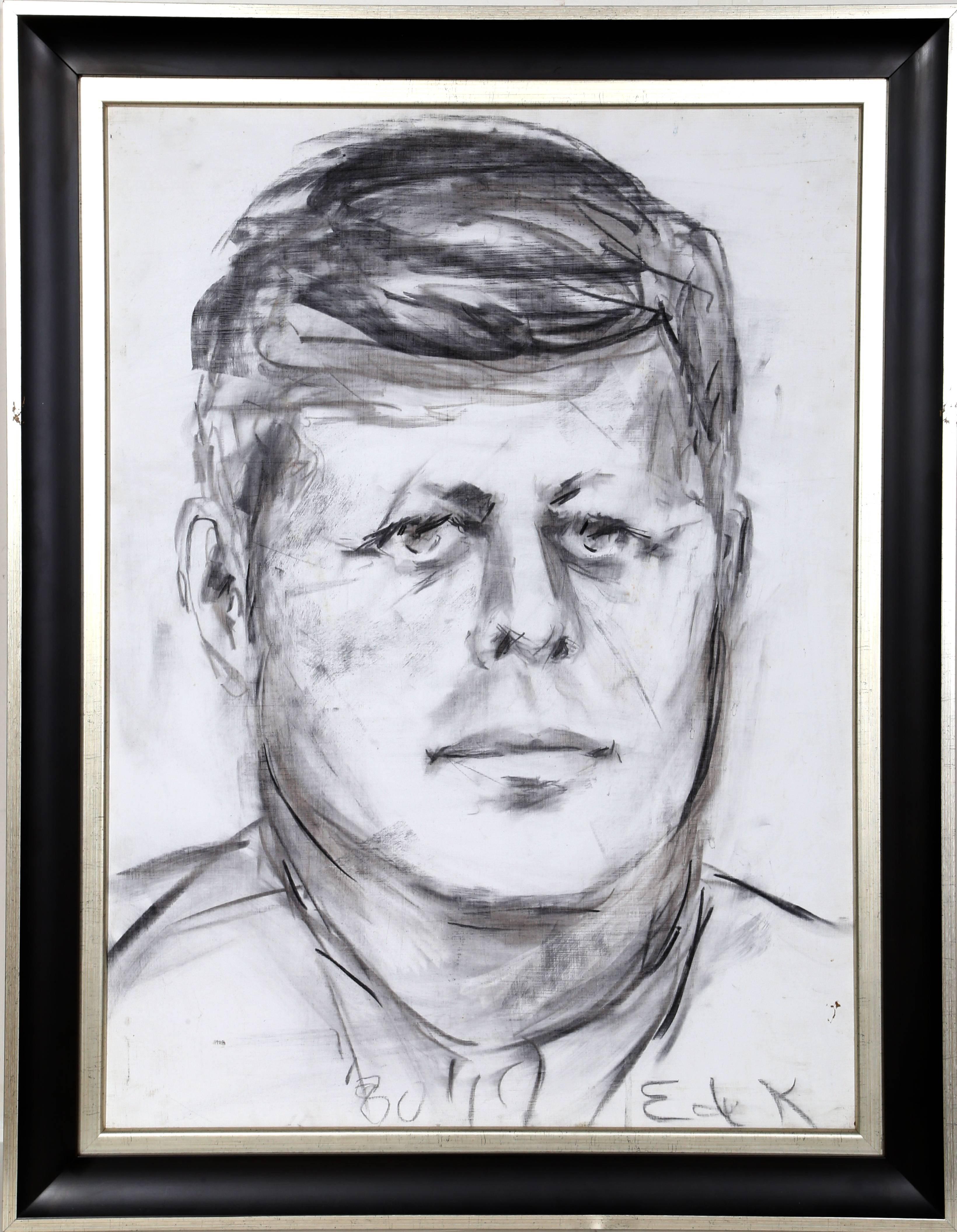 Elaine de Kooning Portrait Painting - John F. Kennedy #11