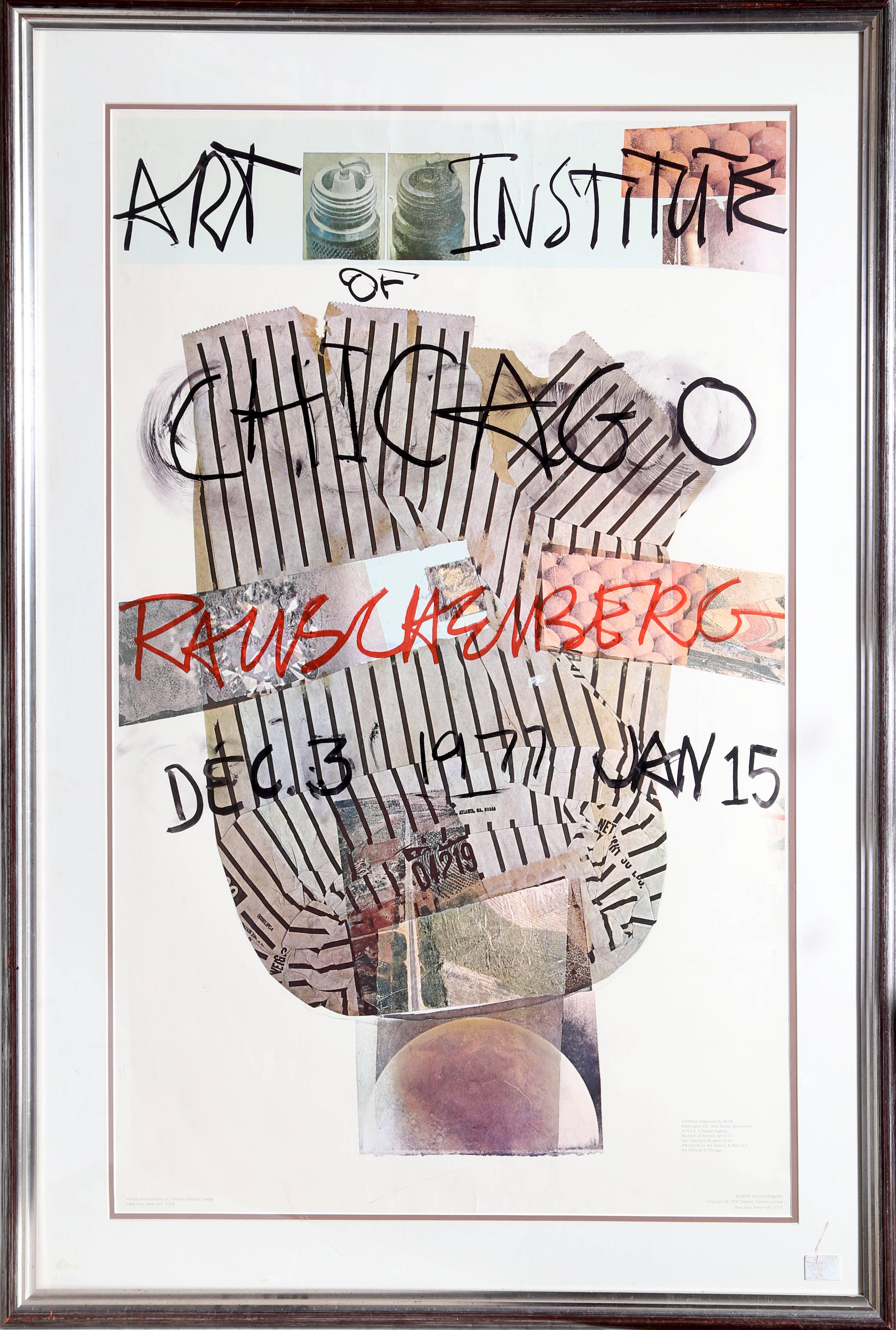 Rauschenberg at The Art Institute of Chicago, Offset Lithograph Poster