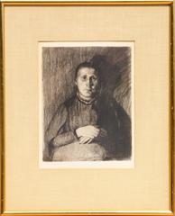 Frau mit uebereinandergelegten haenden (Woman with folded hands)