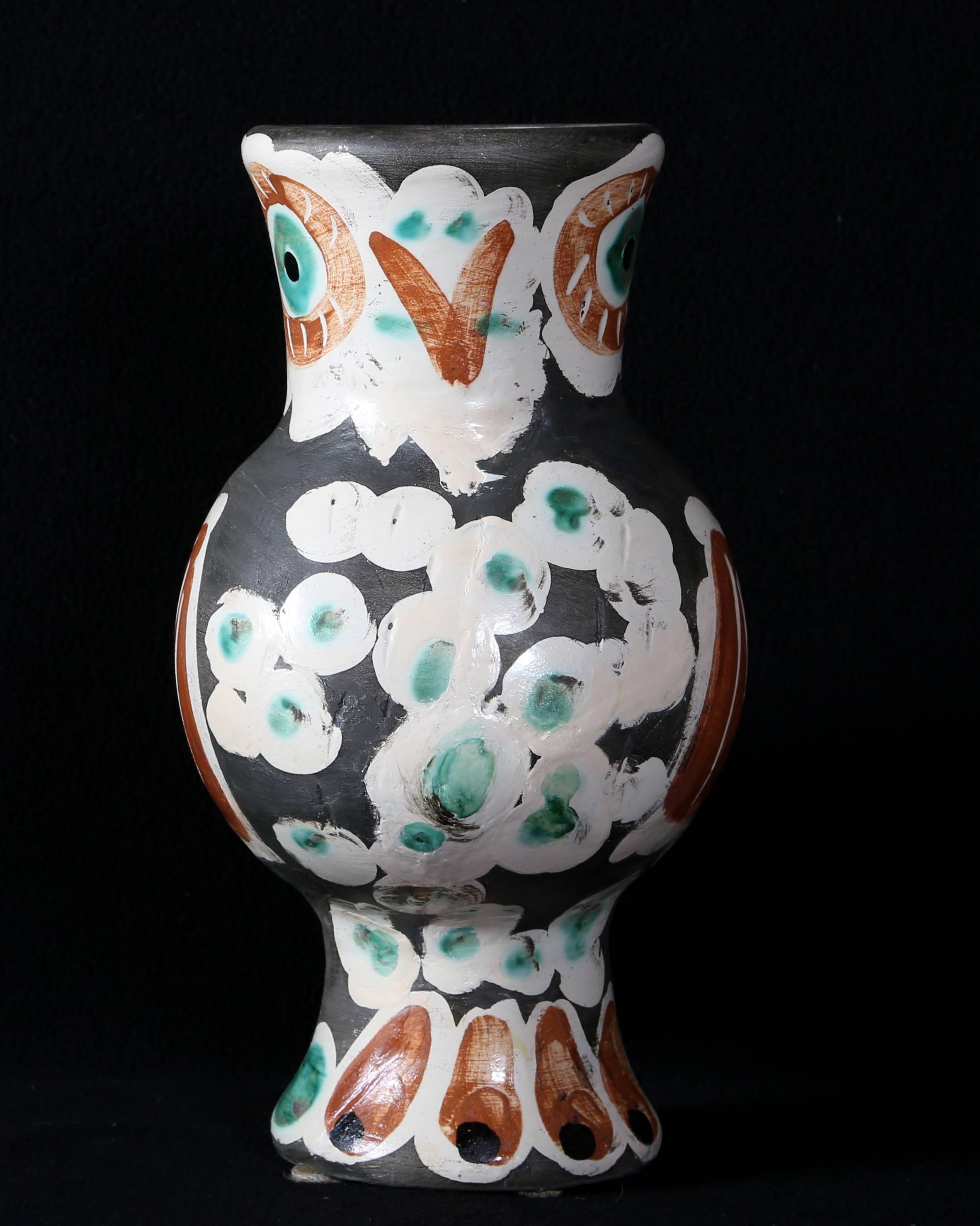 Pablo Picasso, Wood Owl (Ramie 543), Turned Ceramic Vase 1968 1
