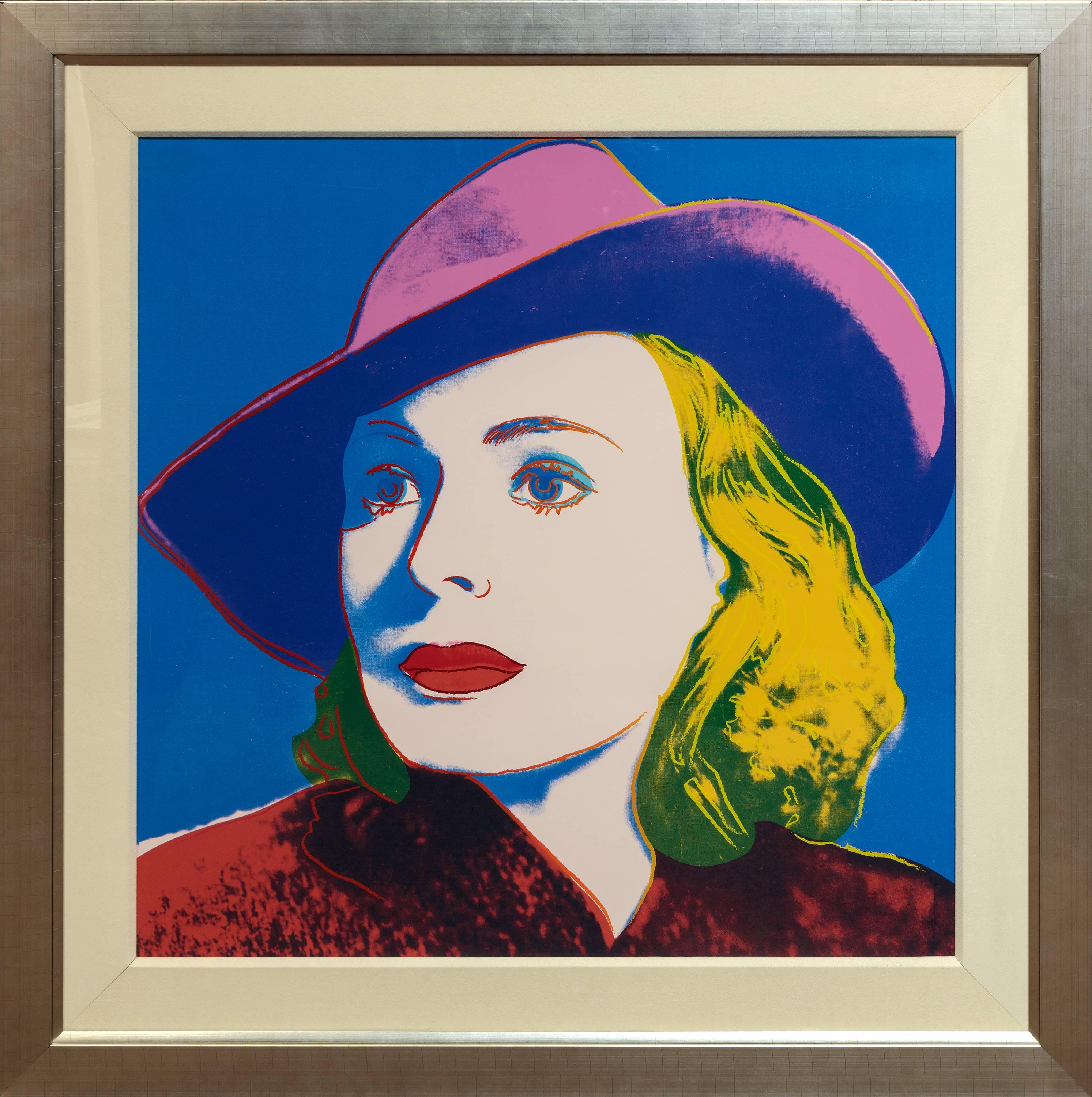 Andy Warhol Portrait Print - Ingrid Bergman With Hat 1983 F&S II.315