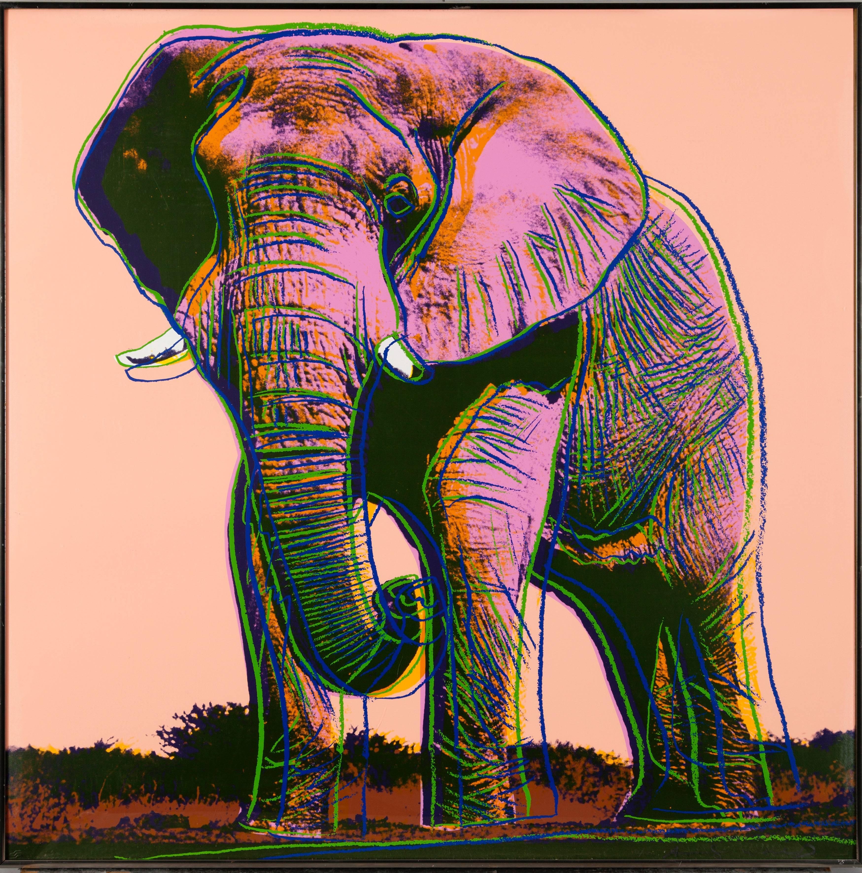 Andy Warhol Animal Print - African Elephant, Endangered Species, F&S II.293