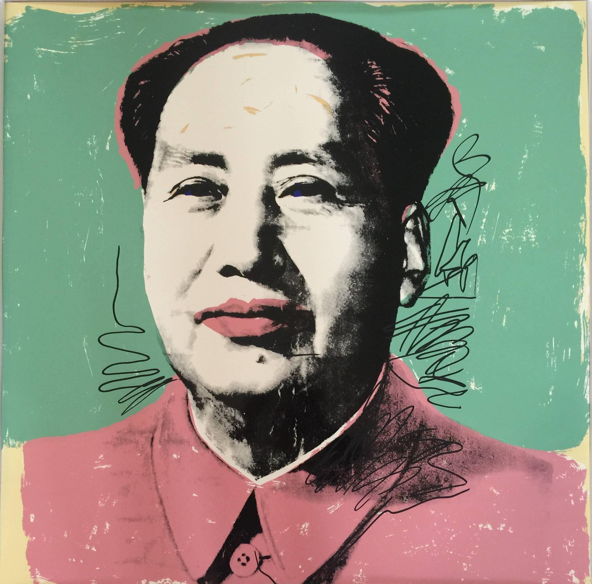 Andy Warhol Portrait Print - Mao F&S II.95