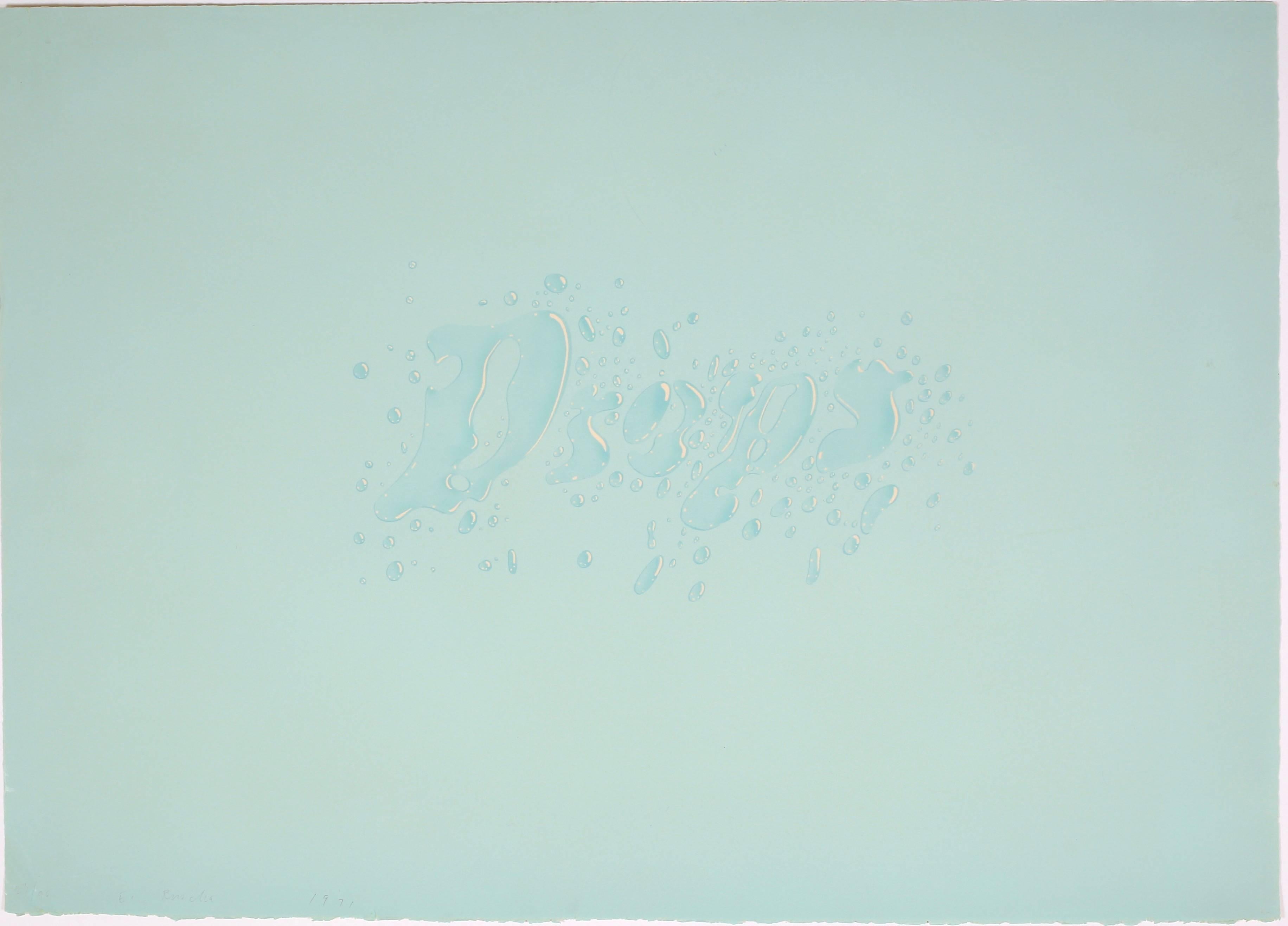 Ed Ruscha Still-Life Print - Drops