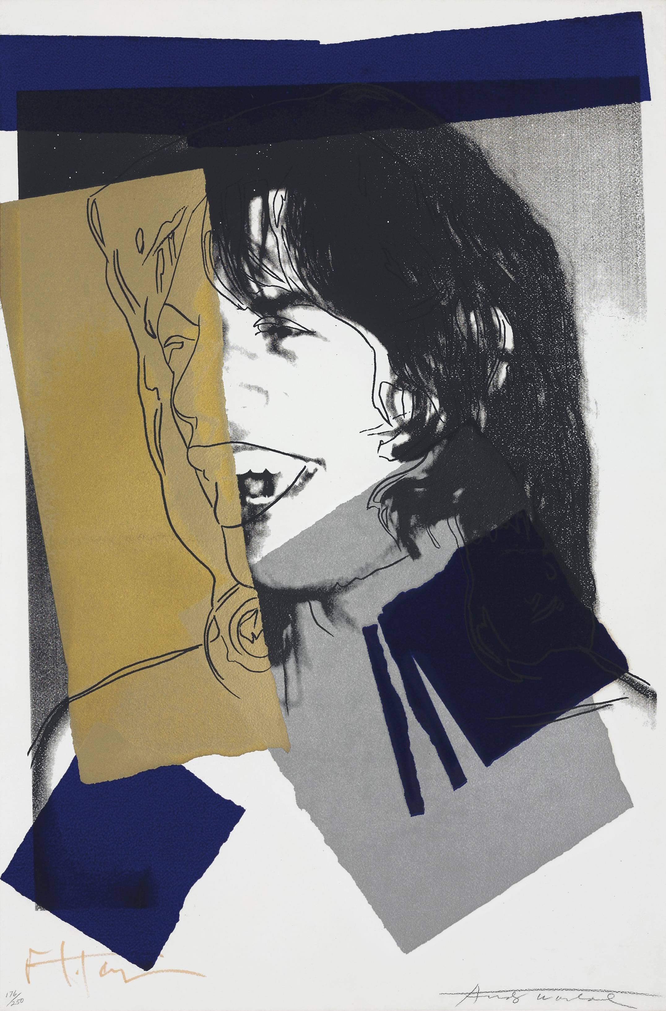 Andy Warhol Portrait Print - Mick Jagger F&S II.142