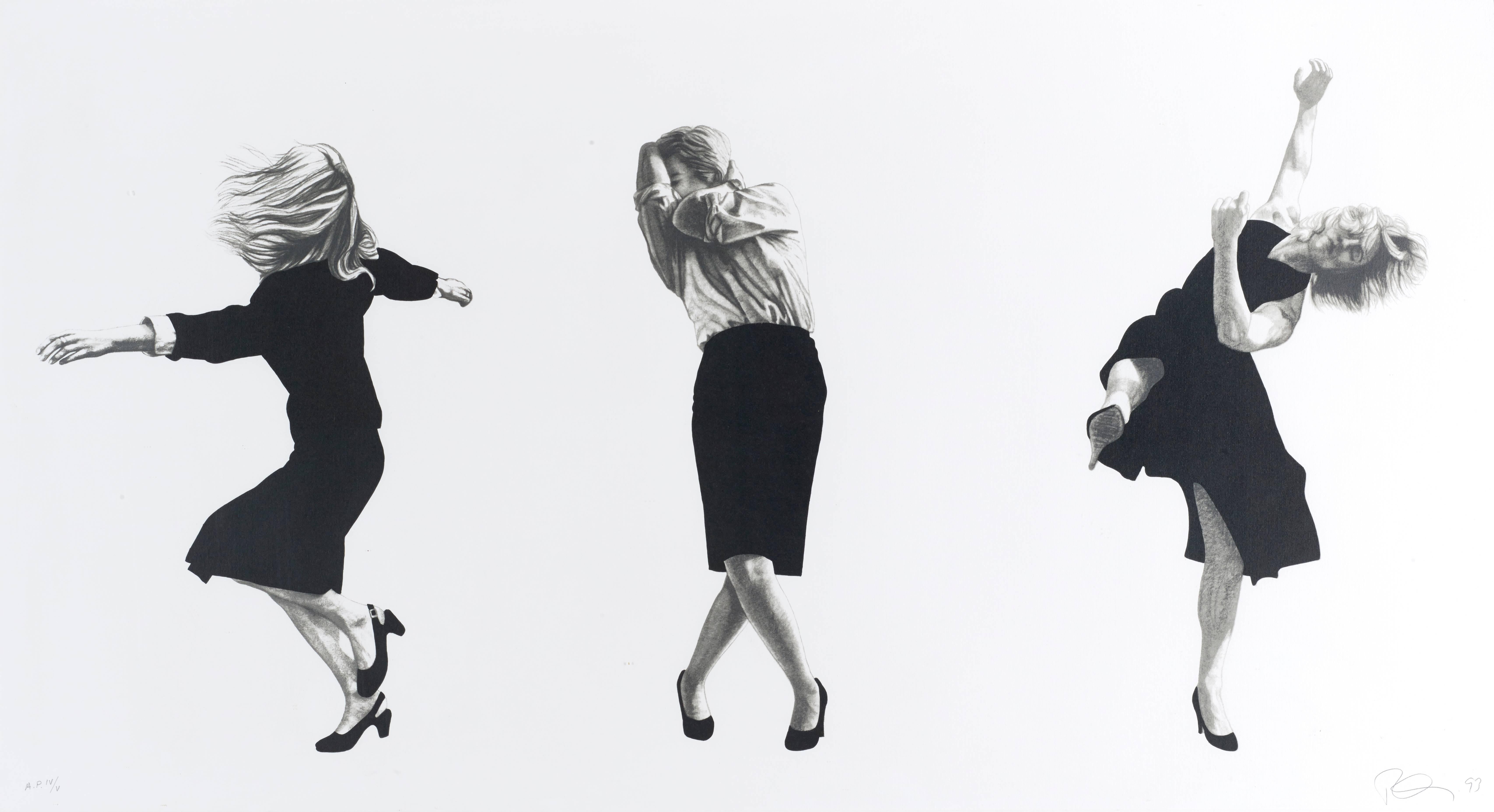 Robert Longo Portrait Print - Untitled (Dancing Trio)