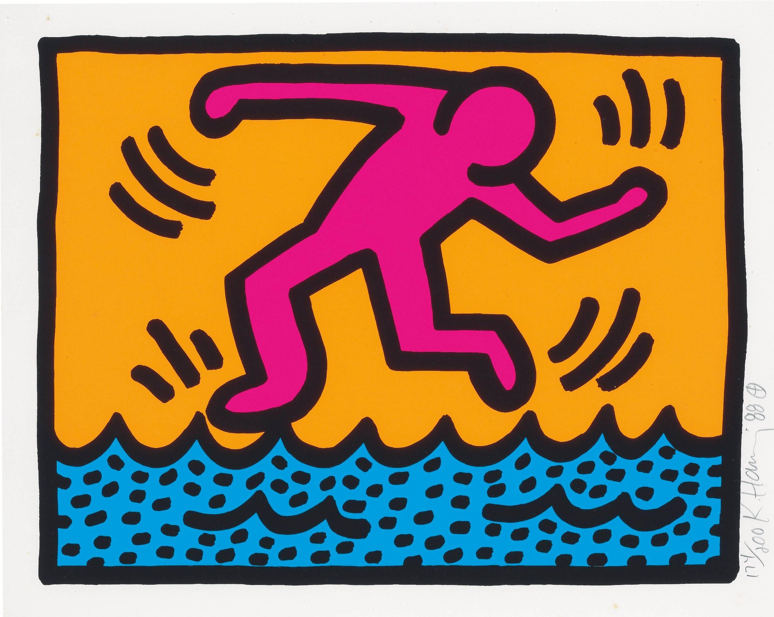 Pop Shop II, komplettes Portfolio, 4 Stück (Schwarz), Figurative Print, von Keith Haring