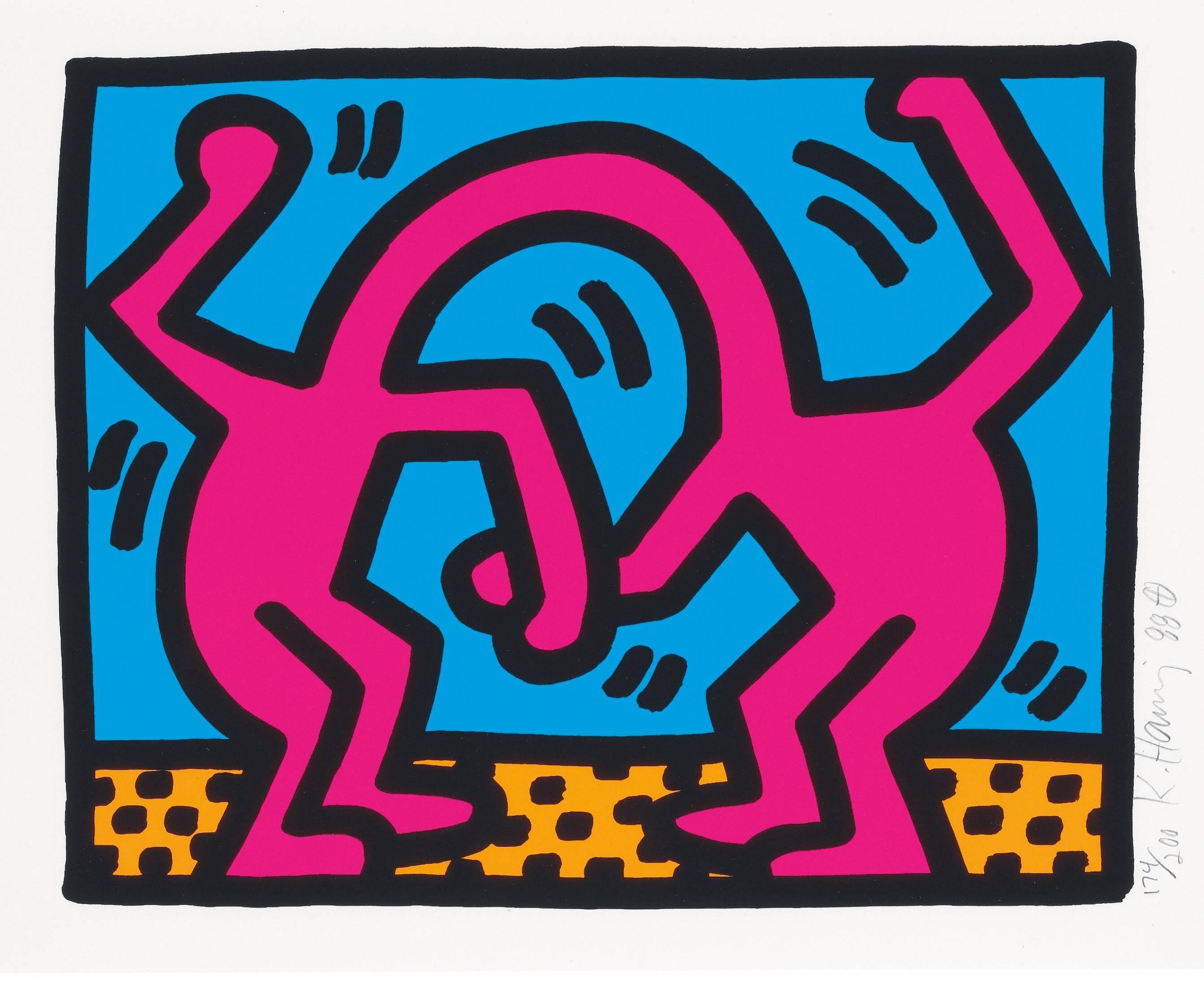 Referenz Littman, K, & Haring K. Keith Haring, Editions on Paper 1982-1990: Das gesamte gedruckte Werk, Cantz, Stuttgart, 1997, S.96/97. Jedes der vier Werke ist auf der Vorderseite im unteren rechten Rand handnummeriert, signiert und datiert.