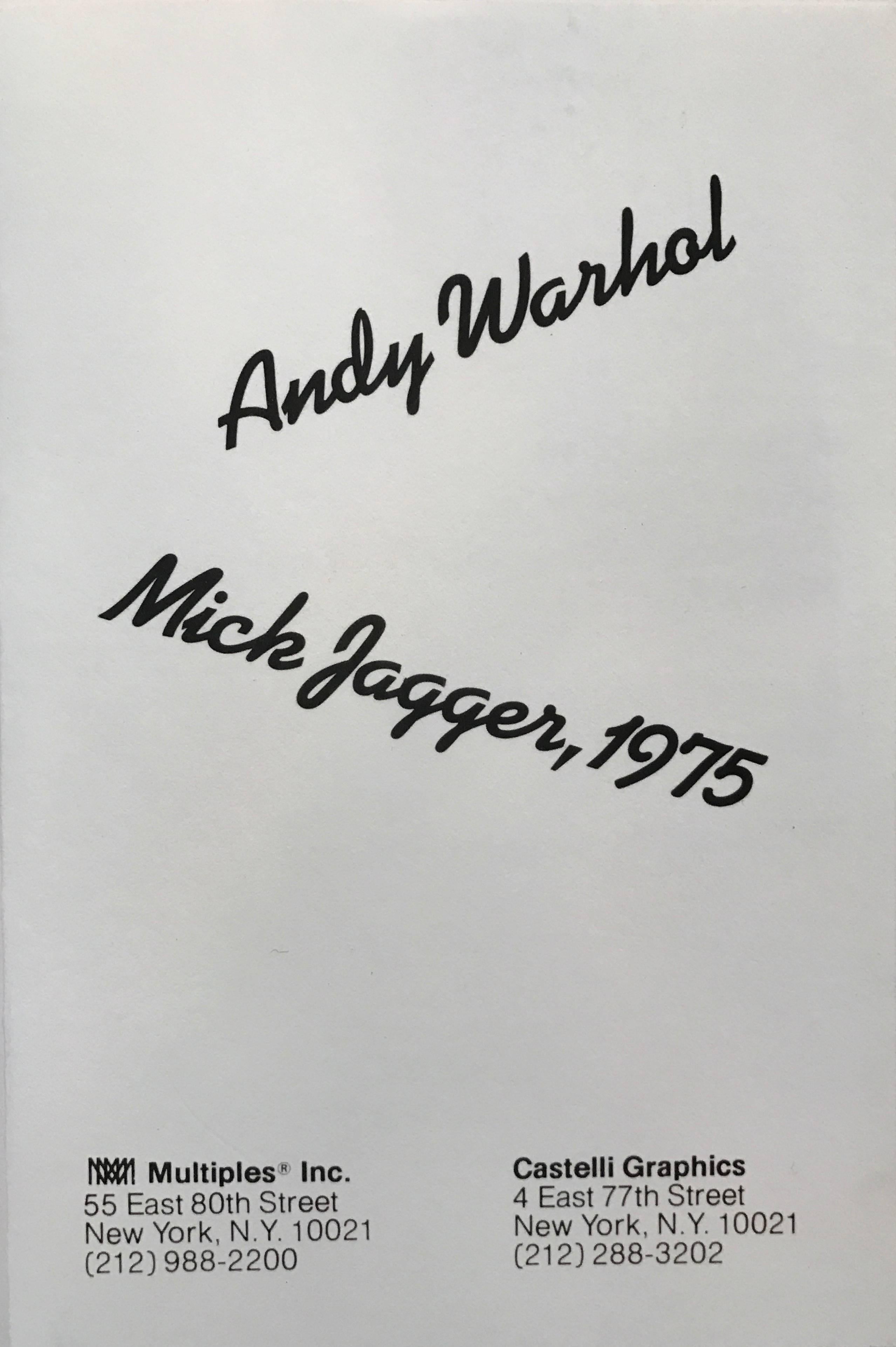 Mick Jagger announcement  - Contemporary Print by (after) Andy Warhol