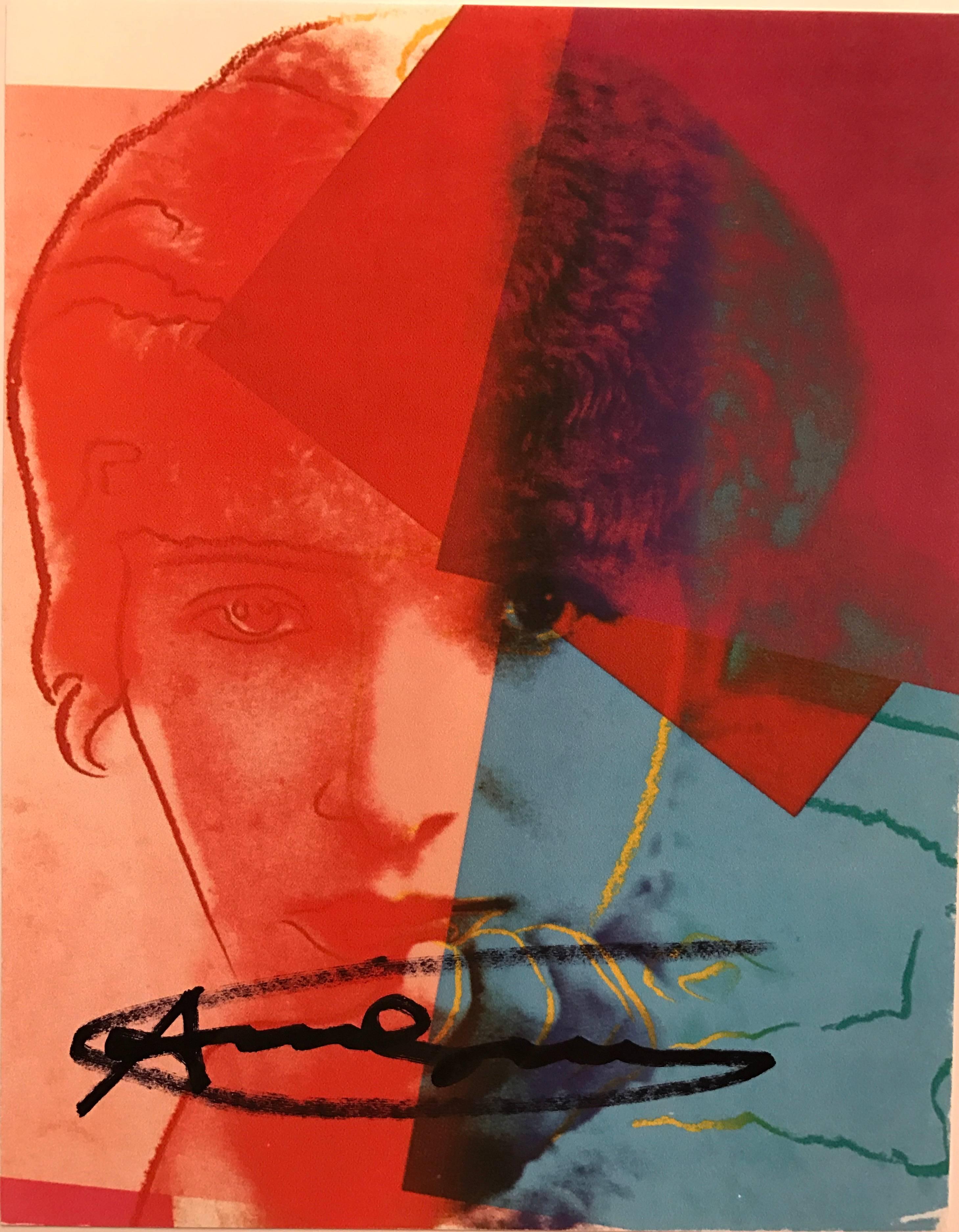 Unknown Portrait Print - Signed announcement card -- Sarah Bernhardt, Jews of the 20th Century