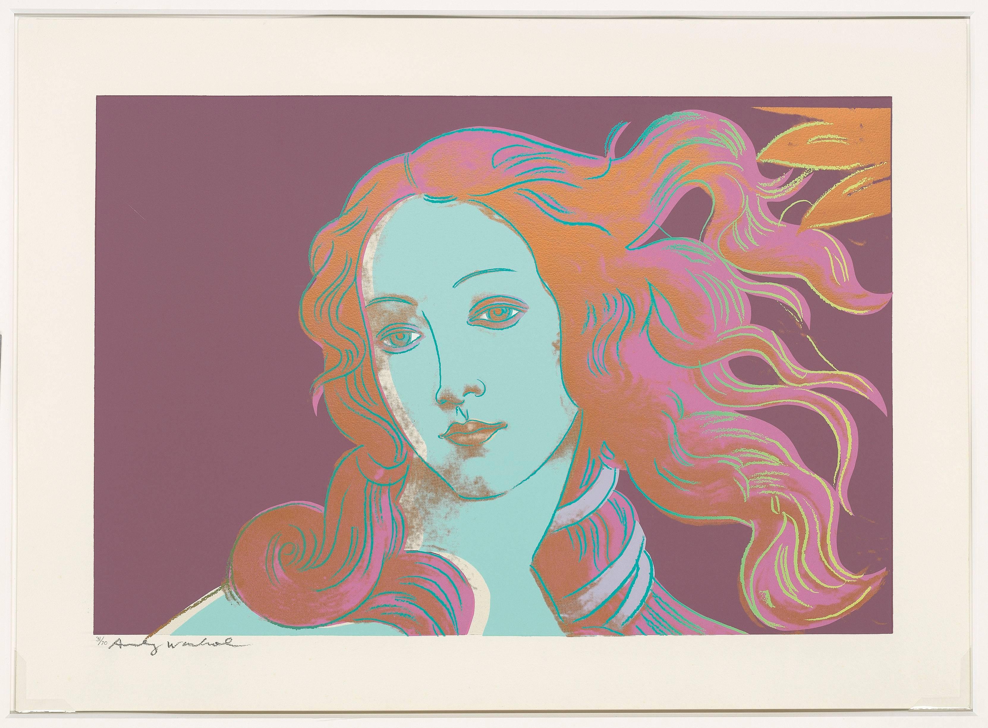 Details of Renaissance Paintings (Sandro Botticelli, Birth of Venus 1482) F&S II - Print by Andy Warhol