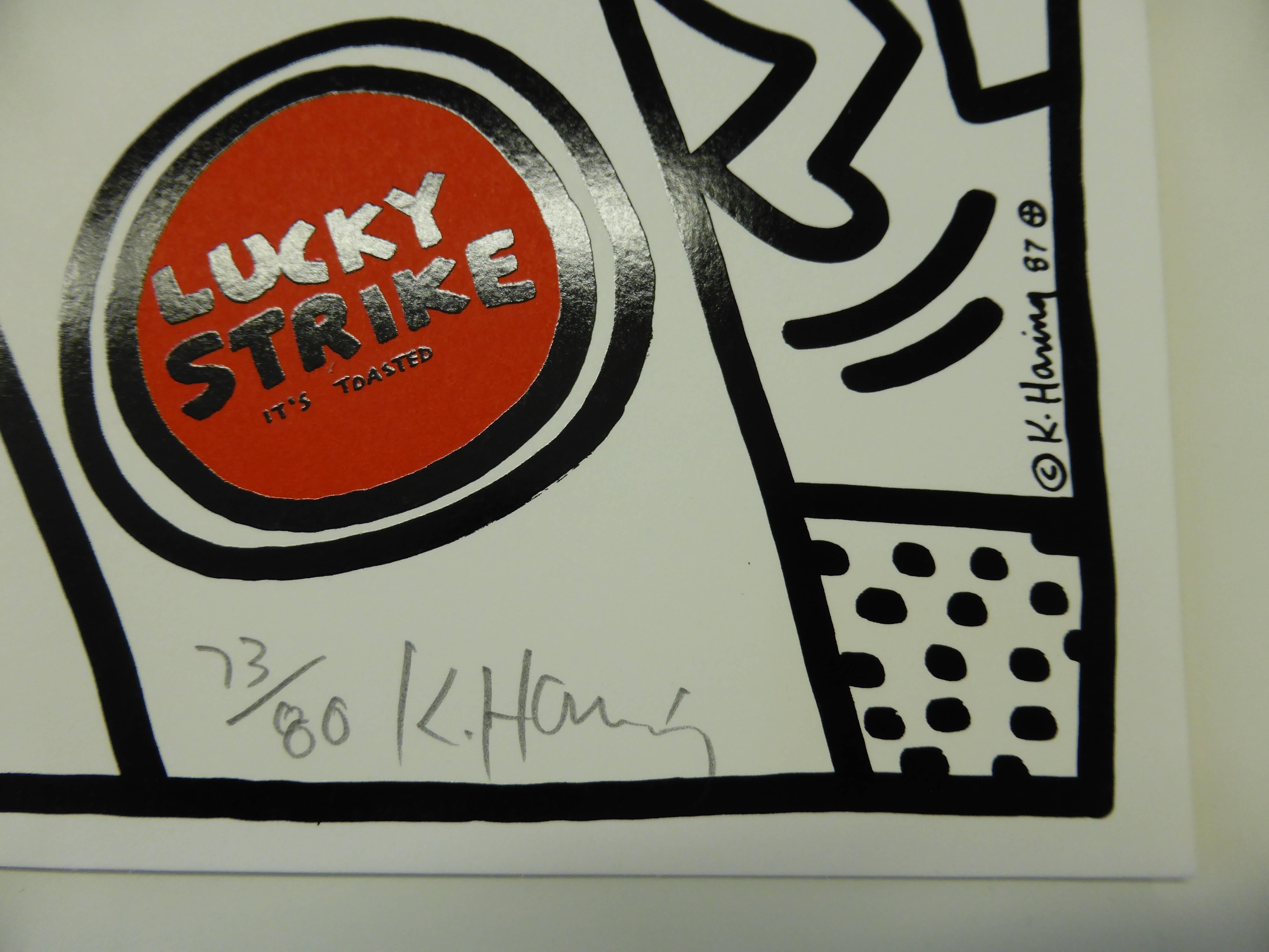 Lucky Strike (4) - Print by Keith Haring