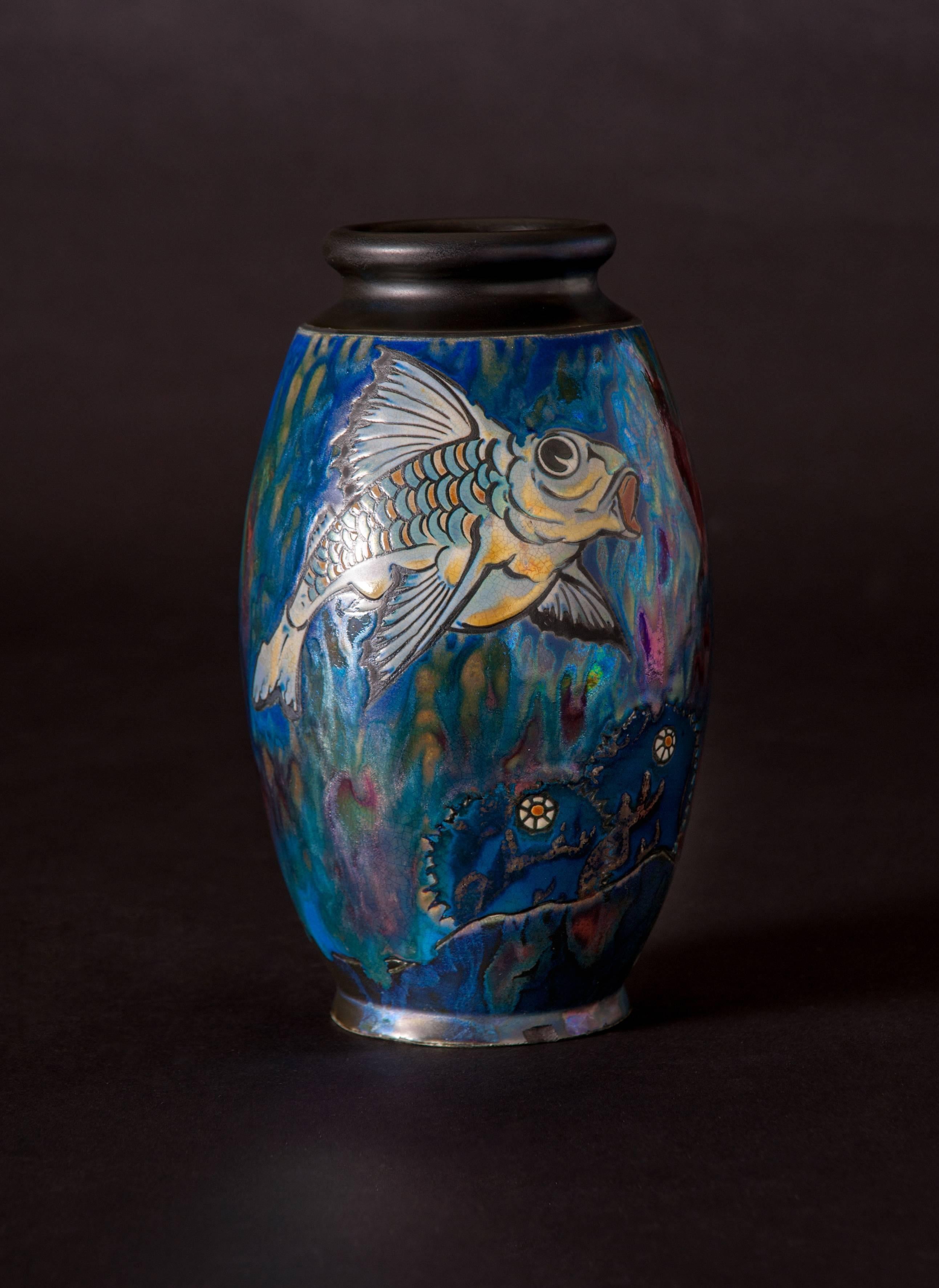 Koi Vase - Art by Jean Barol