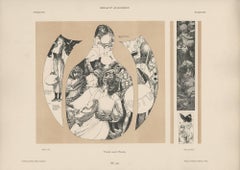 Gerlach's Allegorien Plate #78: "Dance & Wine" Lithograph by Carl Otto Czeschka