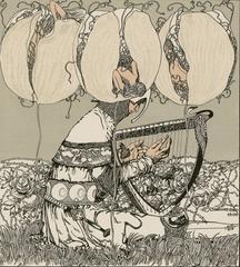 Gerlach's Allegorien Plate #114: "Vignettes" Litografia di Carl Otto Czeschka