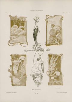 Gerlach's Allegorien Plate #116: "Force, Thirst, Love" Lithograph