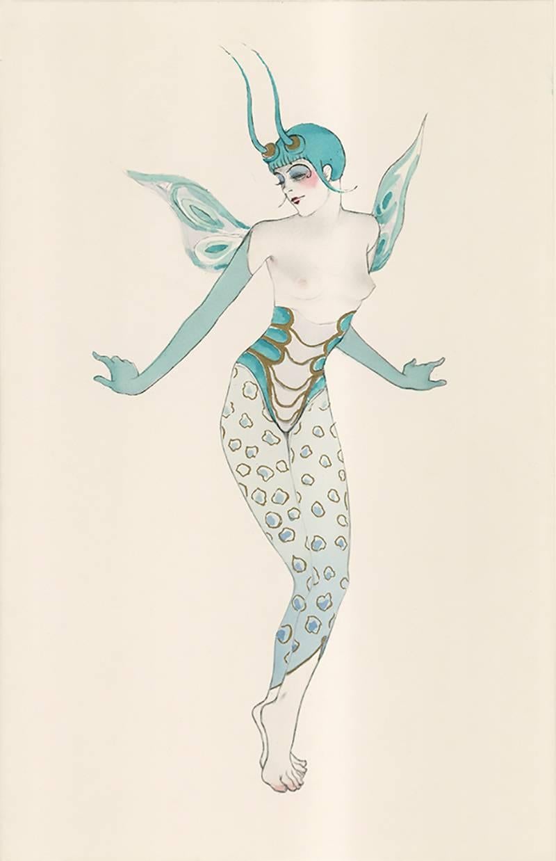 Walter Schnackenberg Figurative Print - Ballet und Pantomime "Grille" (Cricket), plate #13.