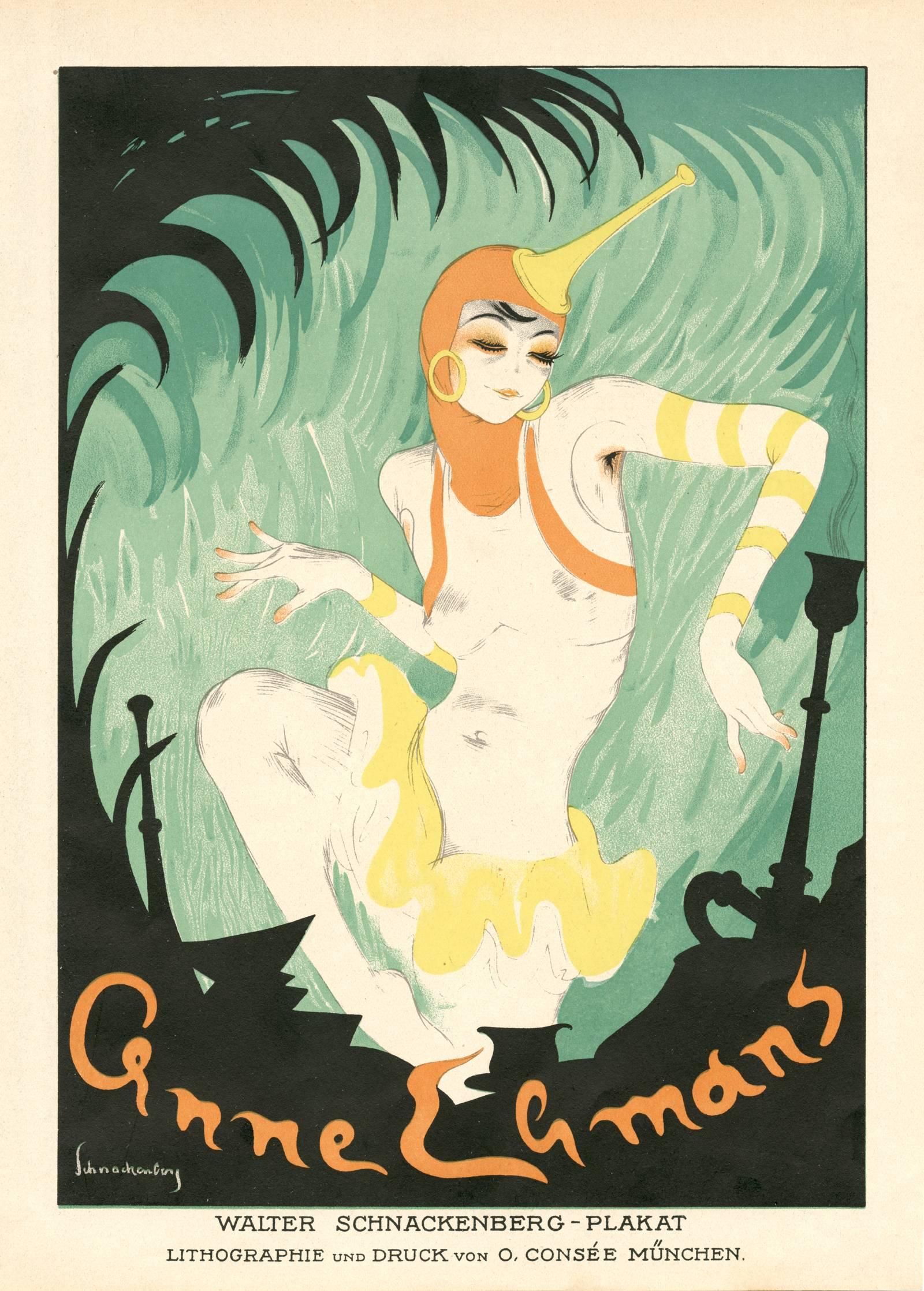 Figurative Print de Walter Schnackenberg - Kostume, Plakate, und Dekorationen, "Anne Lemans"