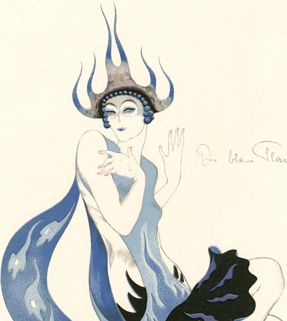 Kostume, Plakate, und Dekorationen, « La flamme bleue » - Print de Walter Schnackenberg