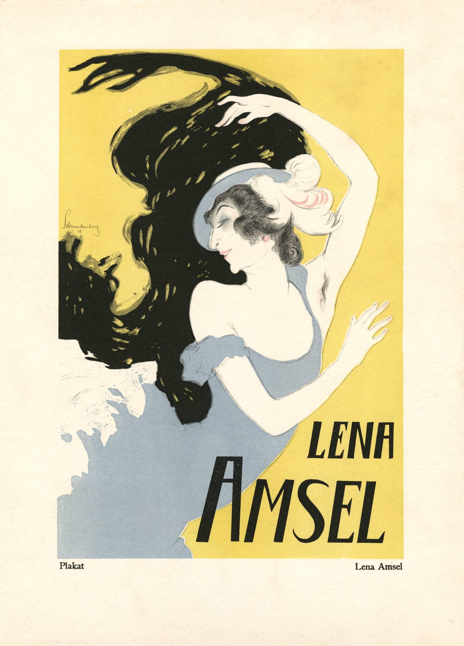 Walter Schnackenberg Figurative Print - Kostume, Plakate, und Dekorationen, "Lena Amsel"
