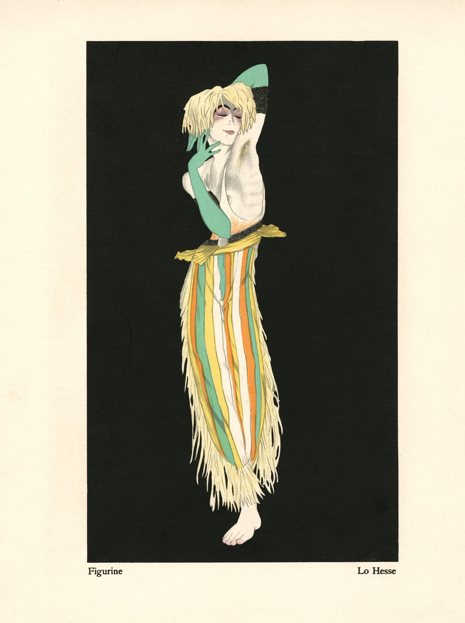 Walter Schnackenberg Figurative Print - Kostume, Plakate, und Dekorationen, "Lo Hesse"