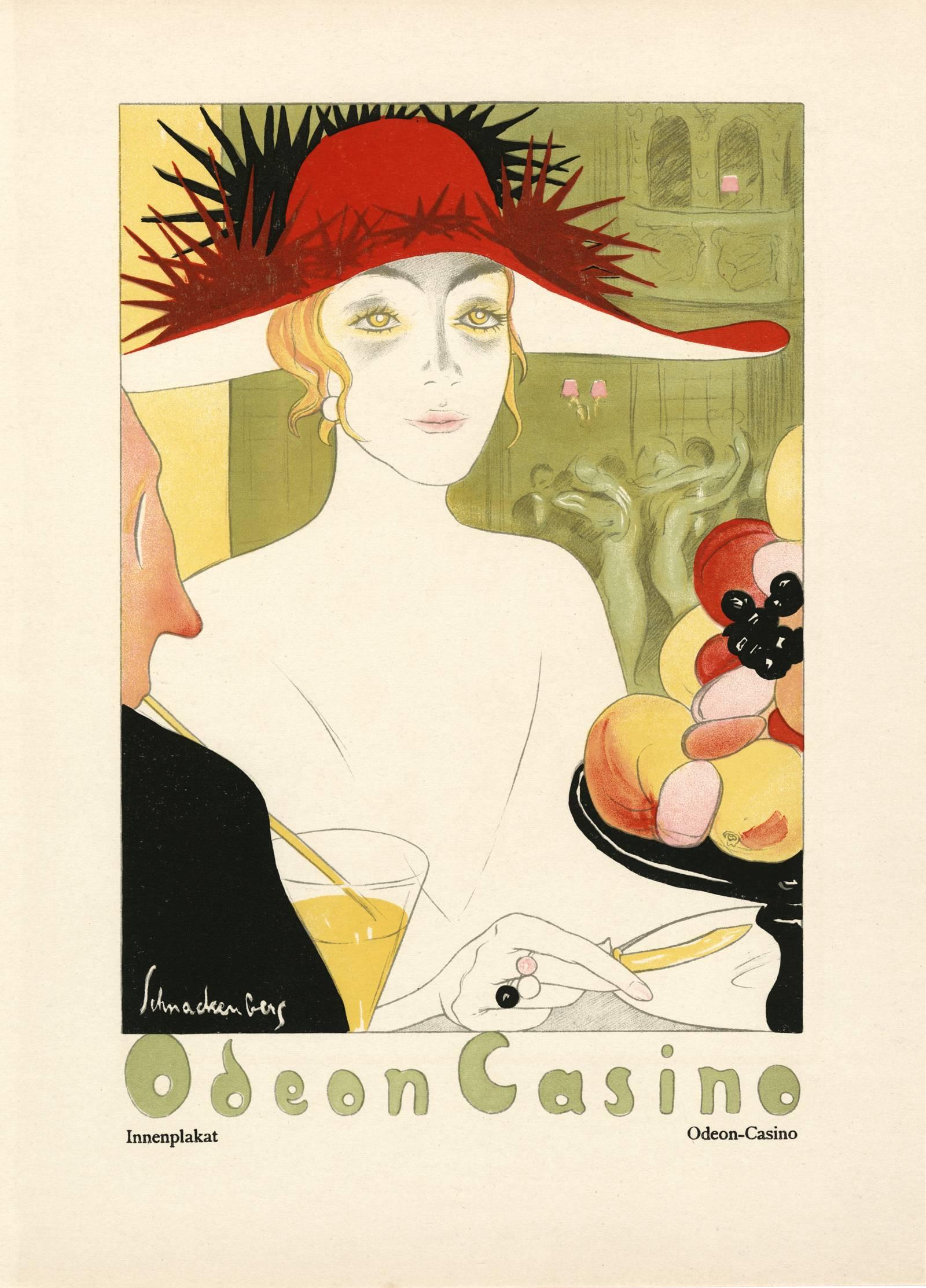 Figurative Print di Walter Schnackenberg - Kostume, Plakate, und Dekorationen, "Odeon-Casino"