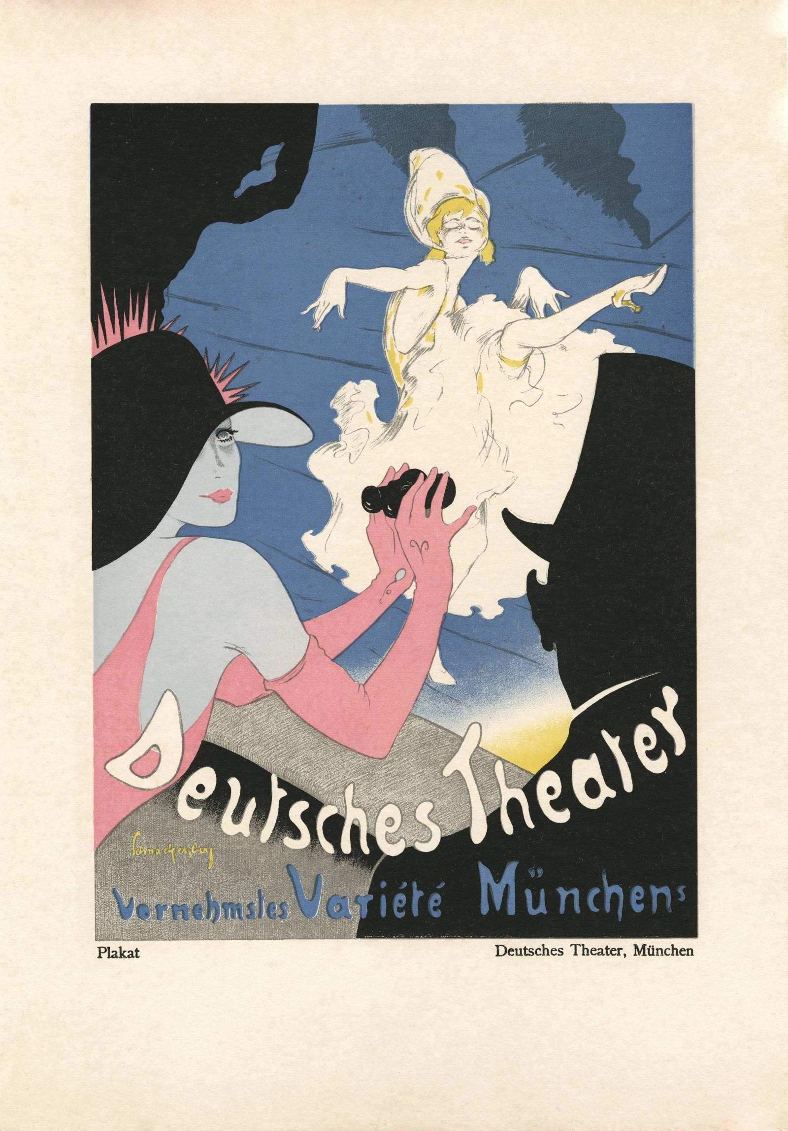 Walter Schnackenberg Figurative Print - Kostume, Plakate, und Dekorationen, "Deutsches Theater"
