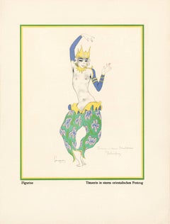 Antique Kostume, Plakate, und Dekorationen, "Dancer in an Oriental Pageant"