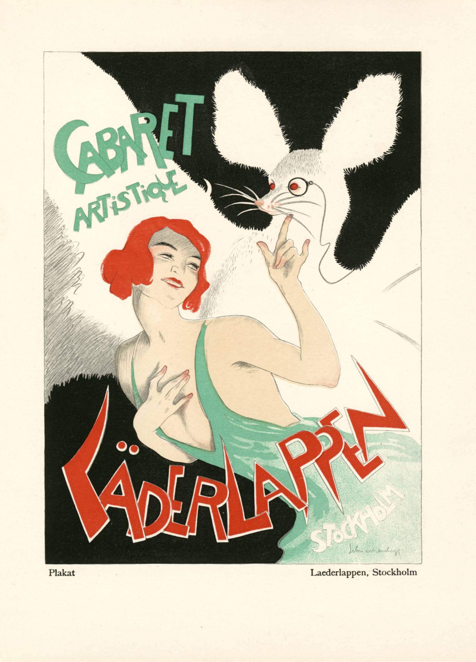 Figurative Print de Walter Schnackenberg - Kostume, Plakate, und Dekorationen, "Läderlappen"