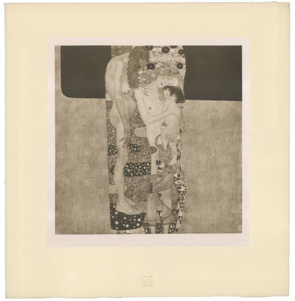 Gustav Klimt & K.K. Hof-und Staatsdruckerei Figurative Print – Das Unternehmen: H.O. Miethke Das Werk Folio „The Three Ages of Woman“ Collotypie-Druck