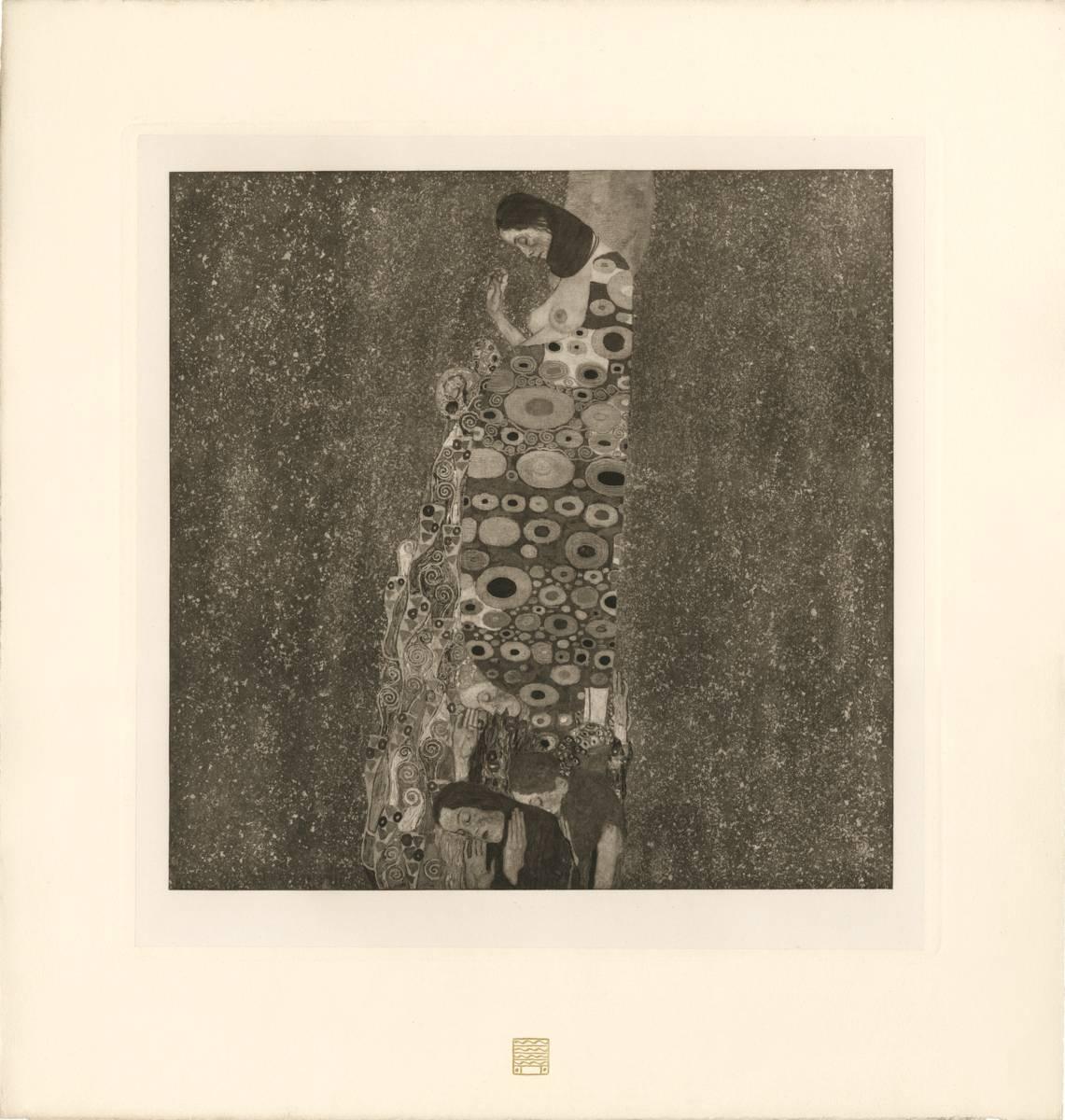 Gustav Klimt & K.K. Hof-und Staatsdruckerei Figurative Print – Das Unternehmen: H.O. Miethke Das Werk Foliant „The Hope II“ Collotypdruck