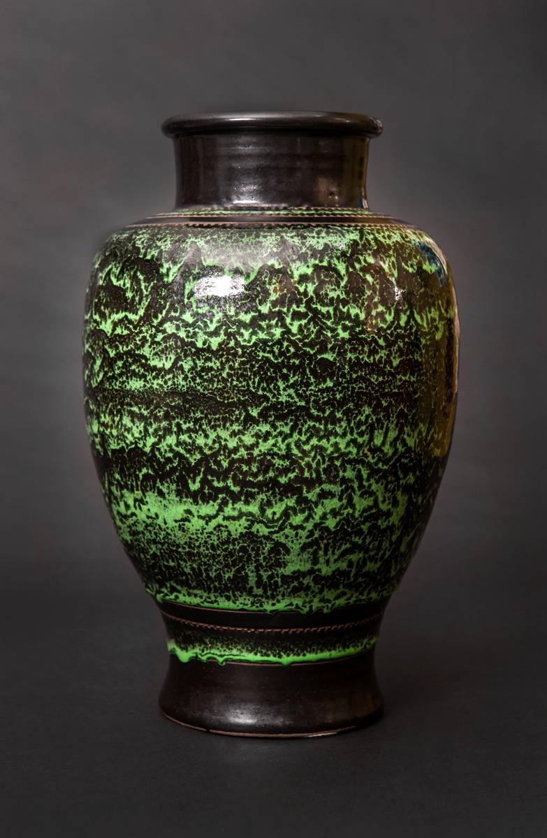 Bauluster Enamel Vase - Art by Emile Lenoble
