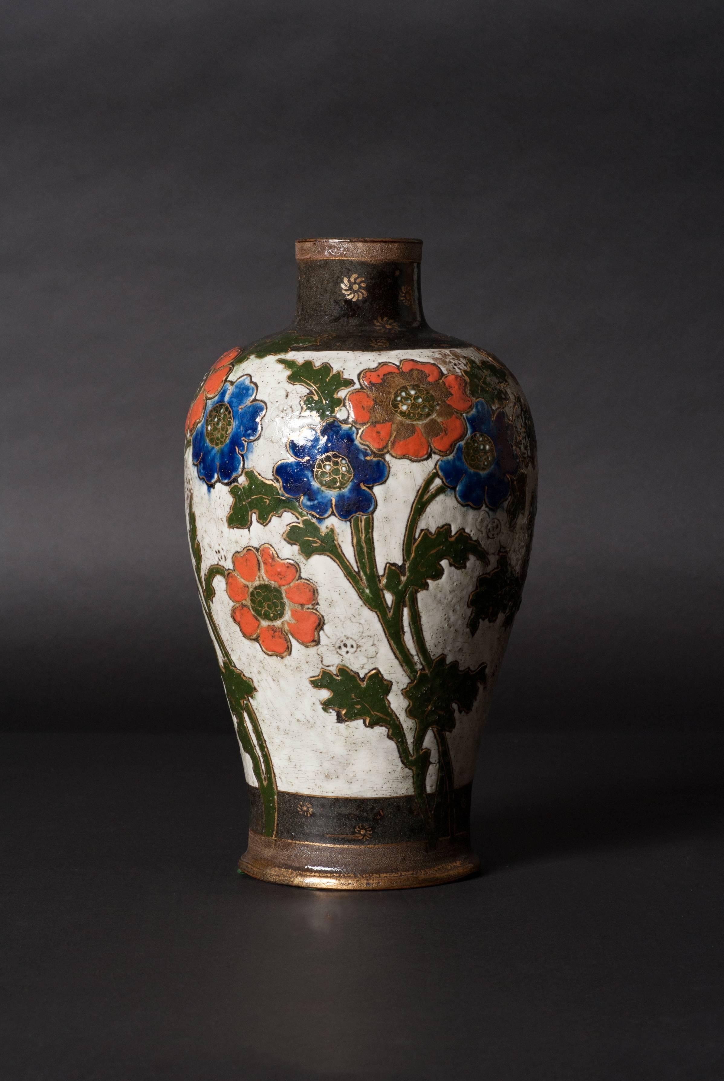 Poppy Vase - Art by Ernest Chaplet & Edouard Dammousse