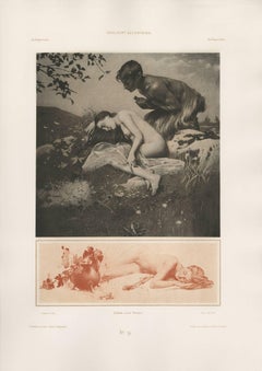 Gerlach's Allegorien Plate #35: "Love & Wine" Lithograph